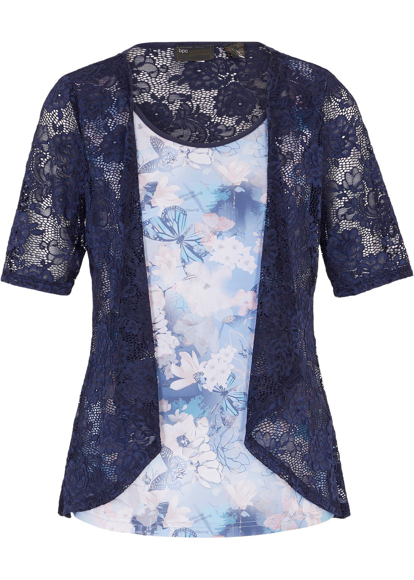 T-shirt 2 en 1 à dentelle