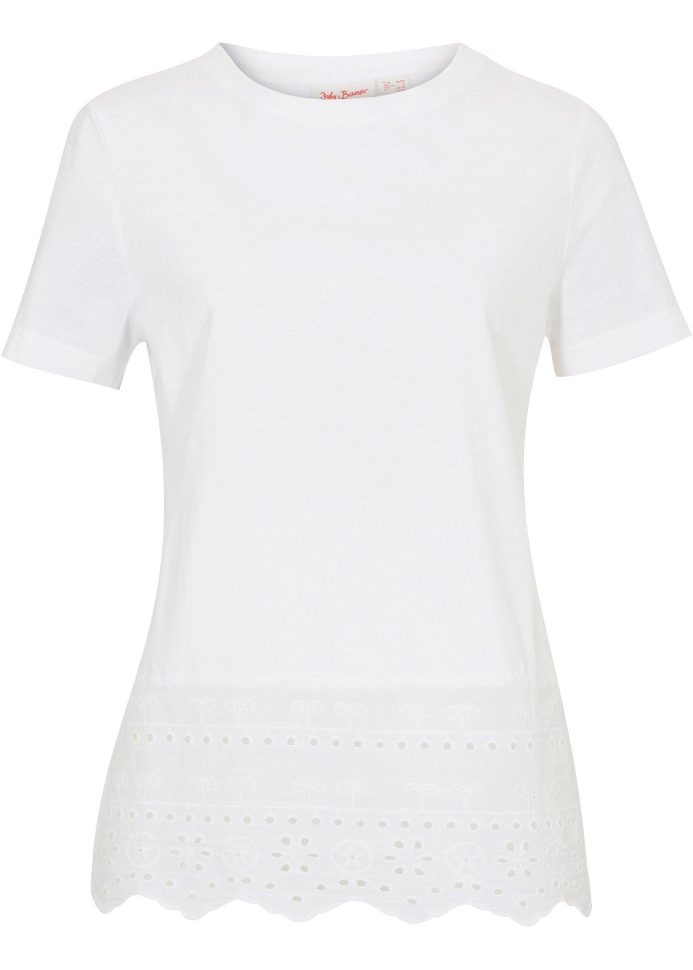 T-shirt à broderie ajourée