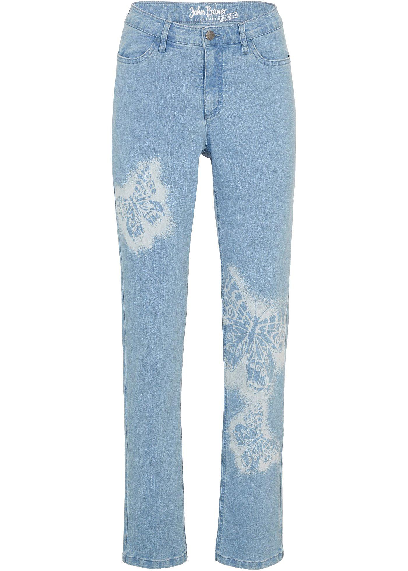 Image de Jean extensible imprimé, Straight