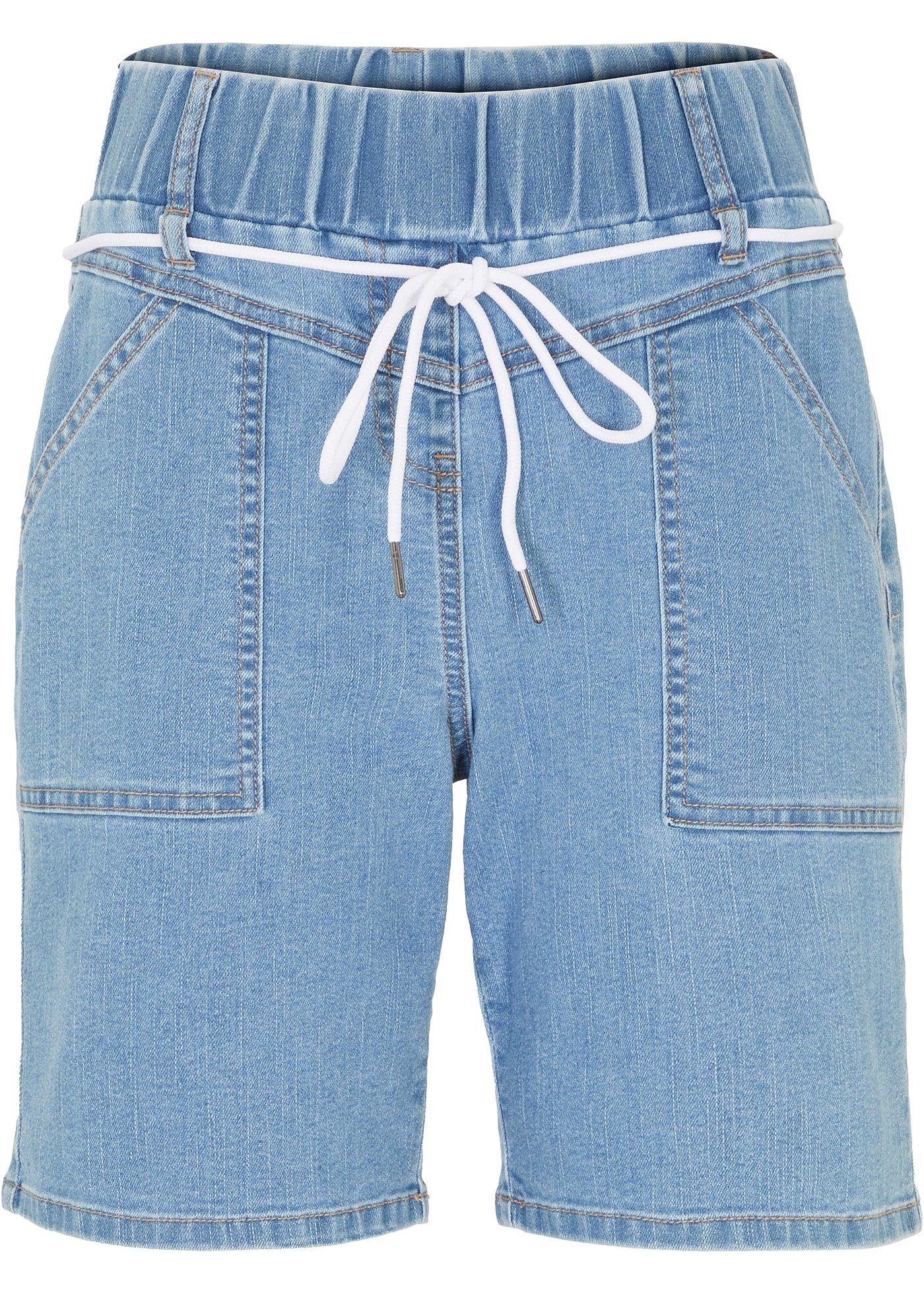 Short en jean paperbag avec taille confortable