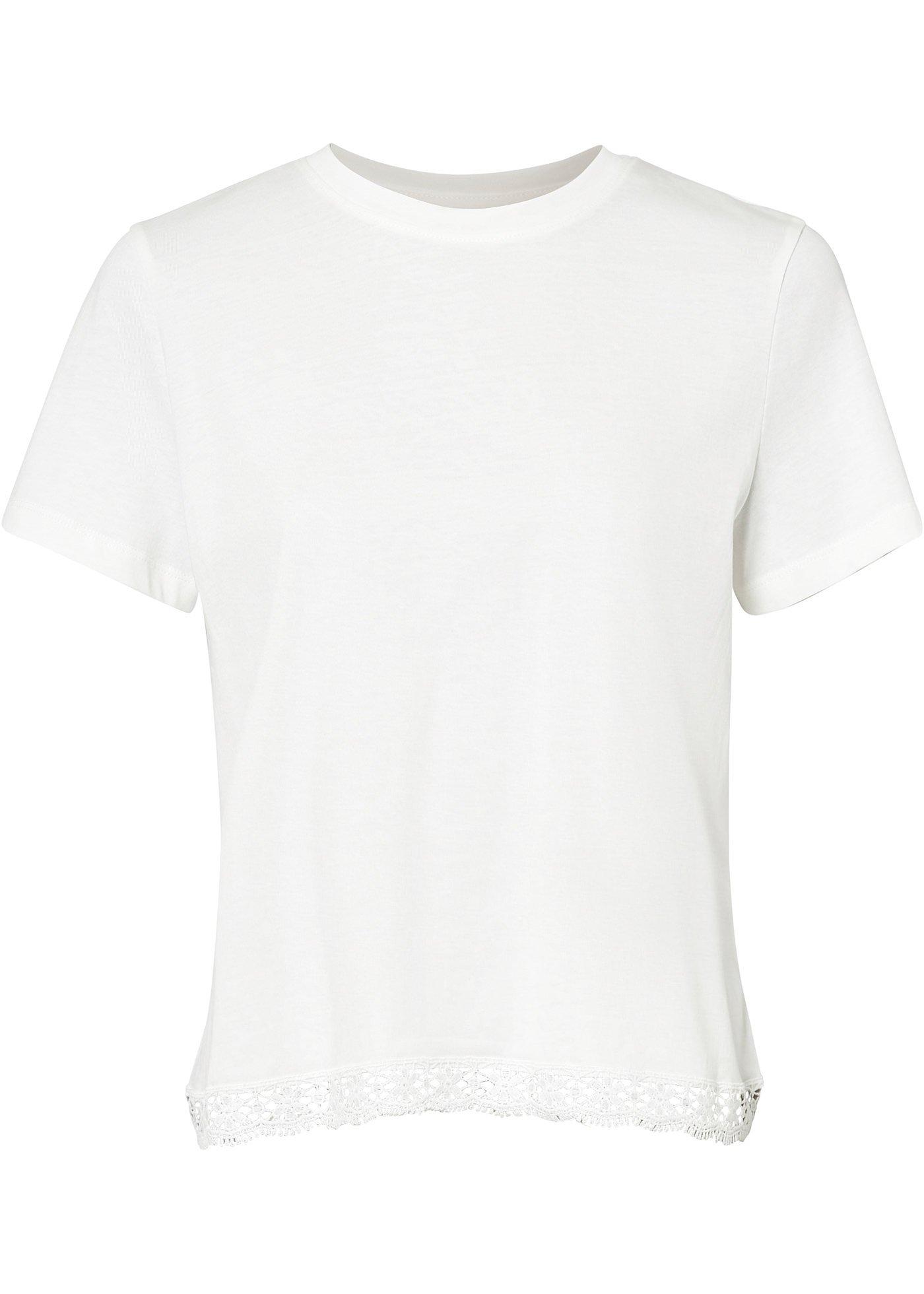 T-shirt effet portefeuille avec dentelle