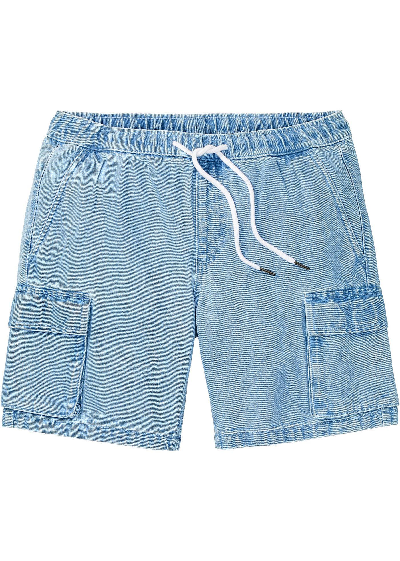Short en jean taille extensible, Loose Fit