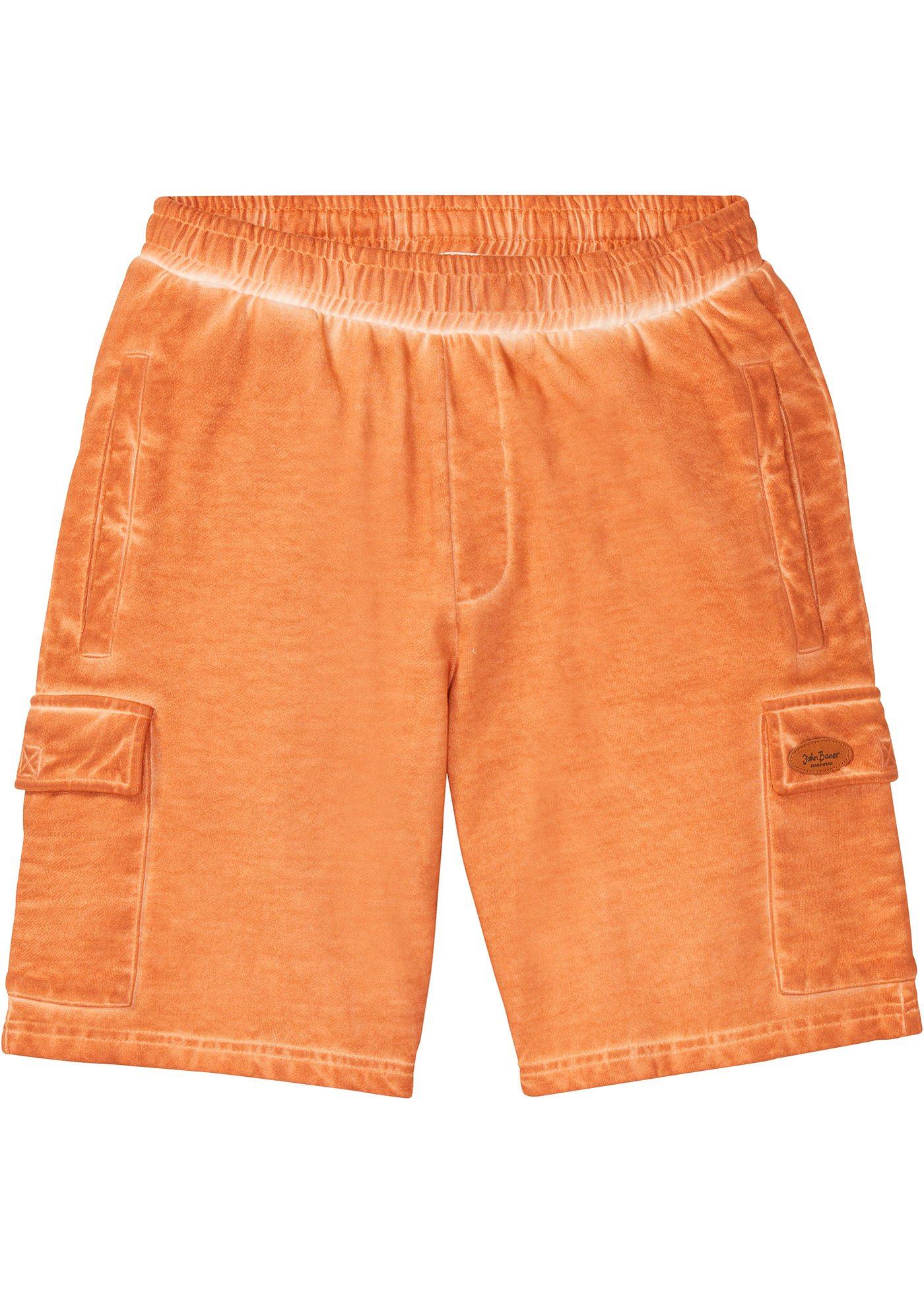 Bermuda sweat aspect délavé avec poches cargo