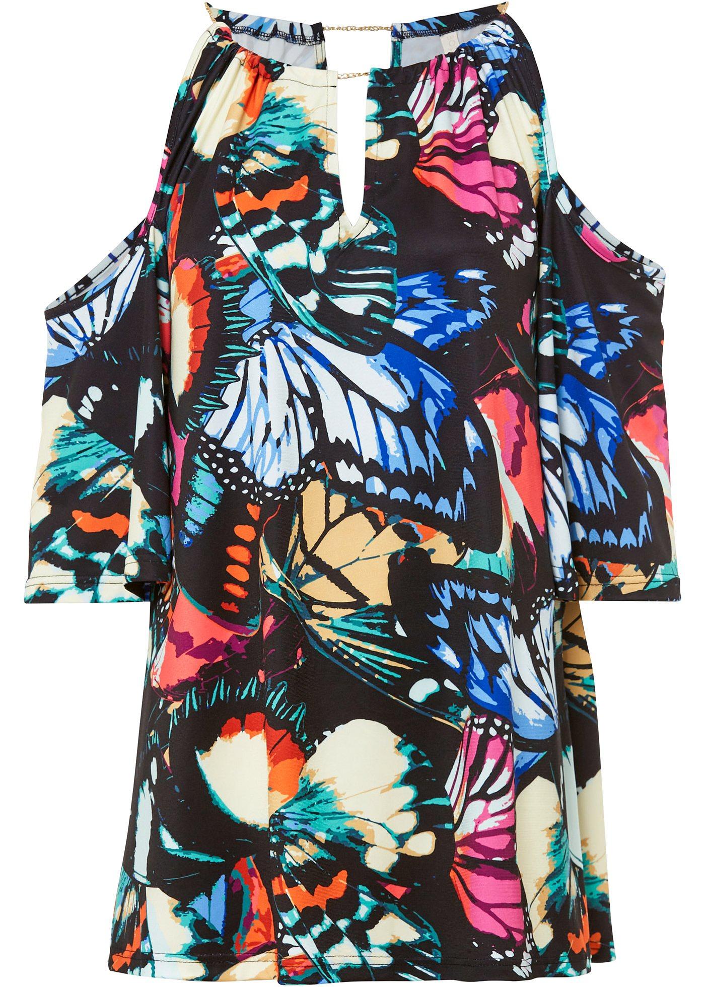 T-shirt avec décolleté chaîne