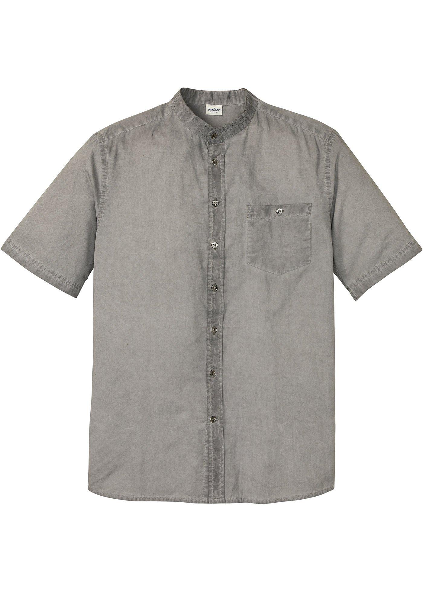 Chemise manches courtes aspect délavé