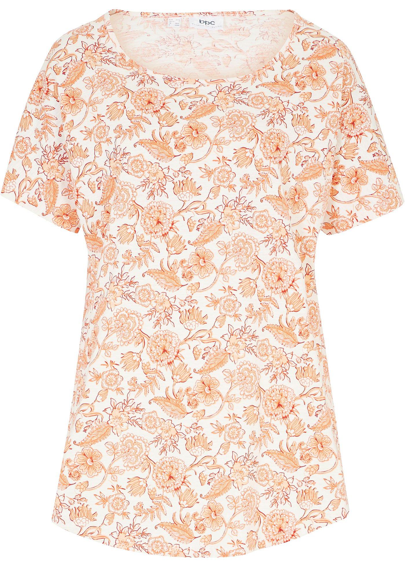 T-shirt coton en fil flammé