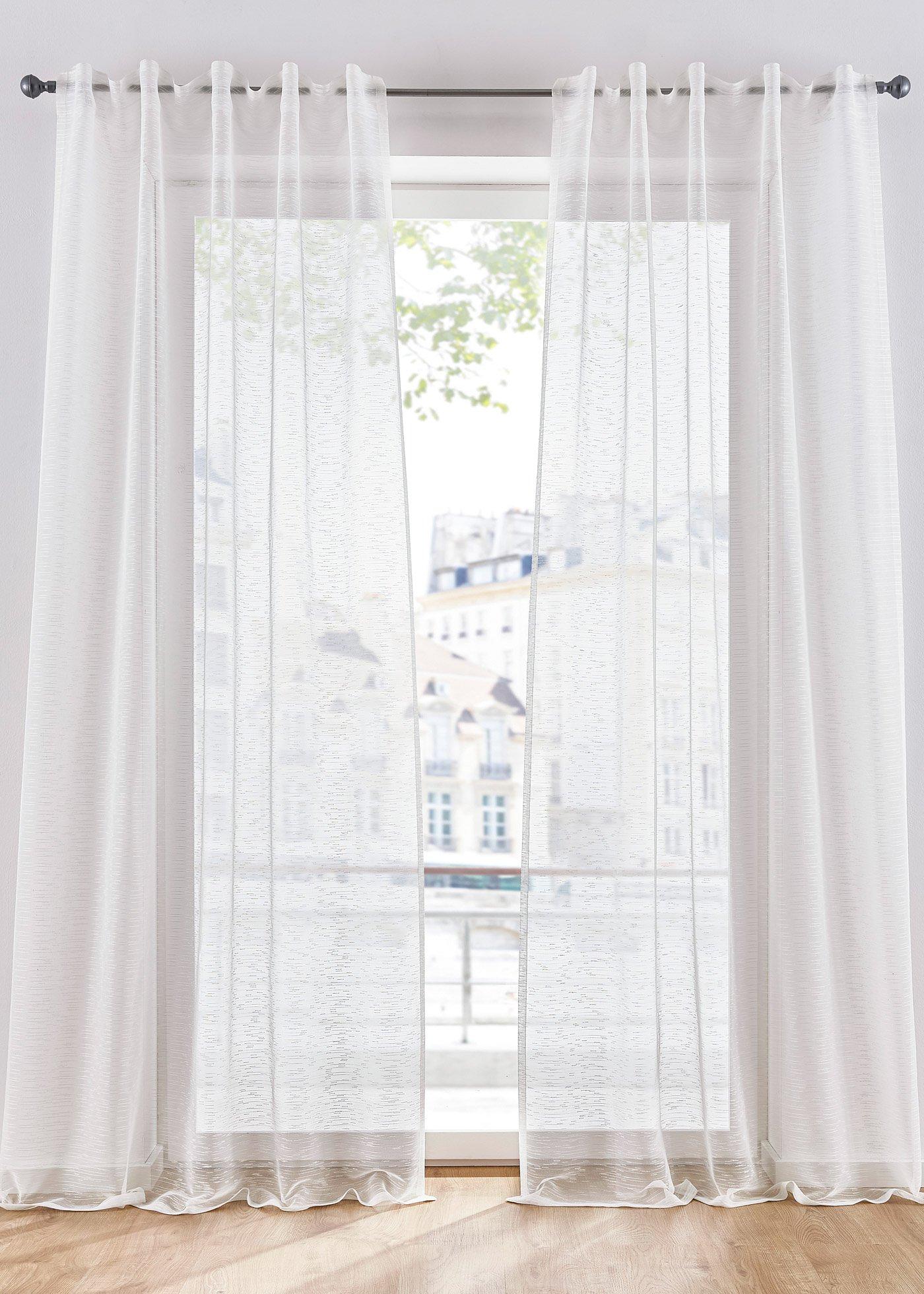 Voilage à rayures verticales (1 pce.)