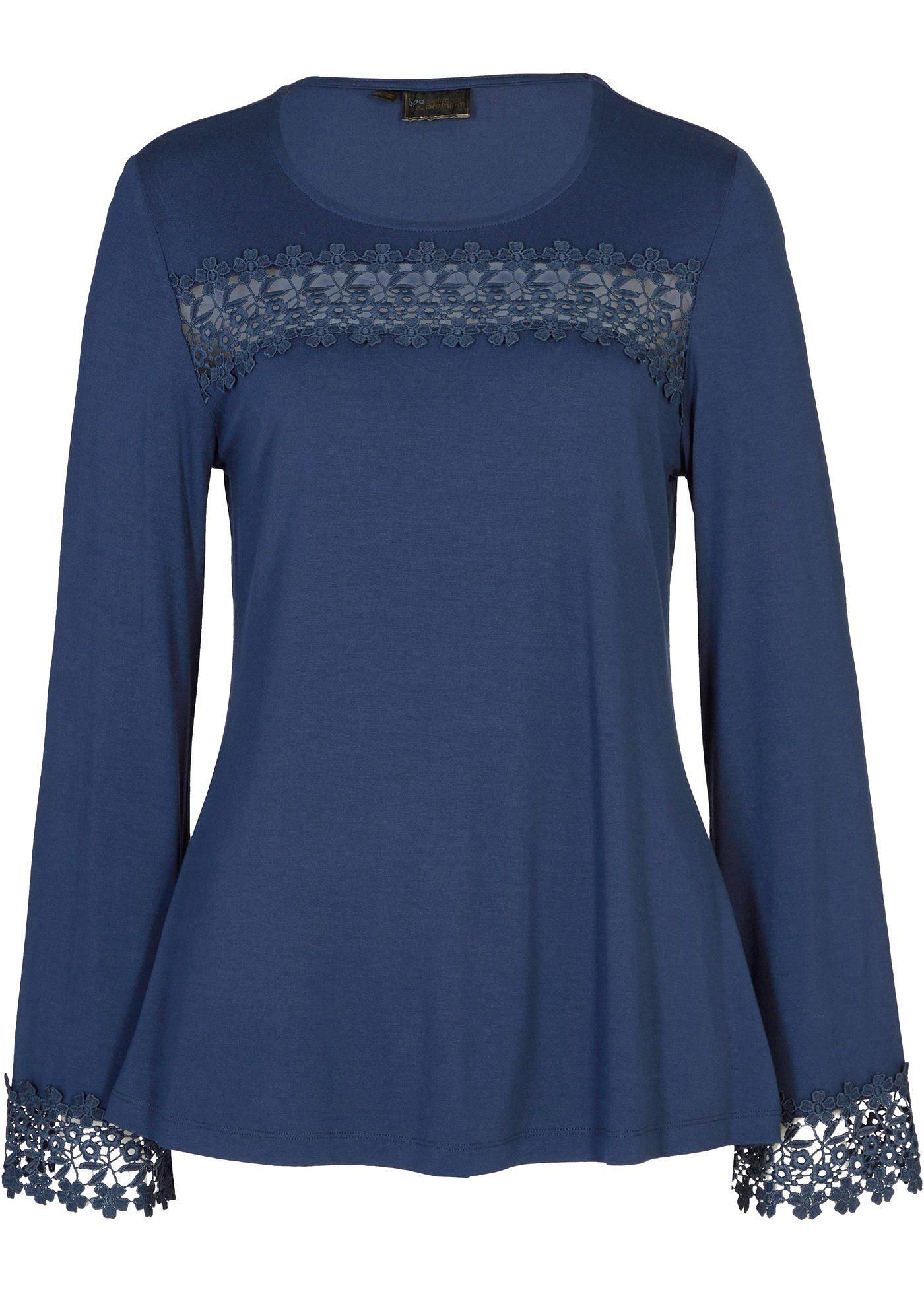 T-shirt en viscose avec dentelle