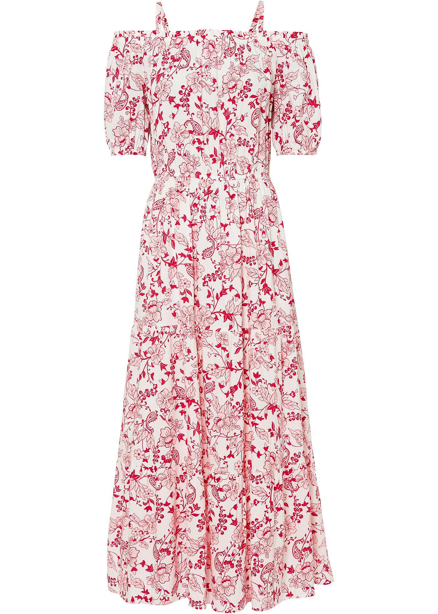 Robe longue imprimée en viscose