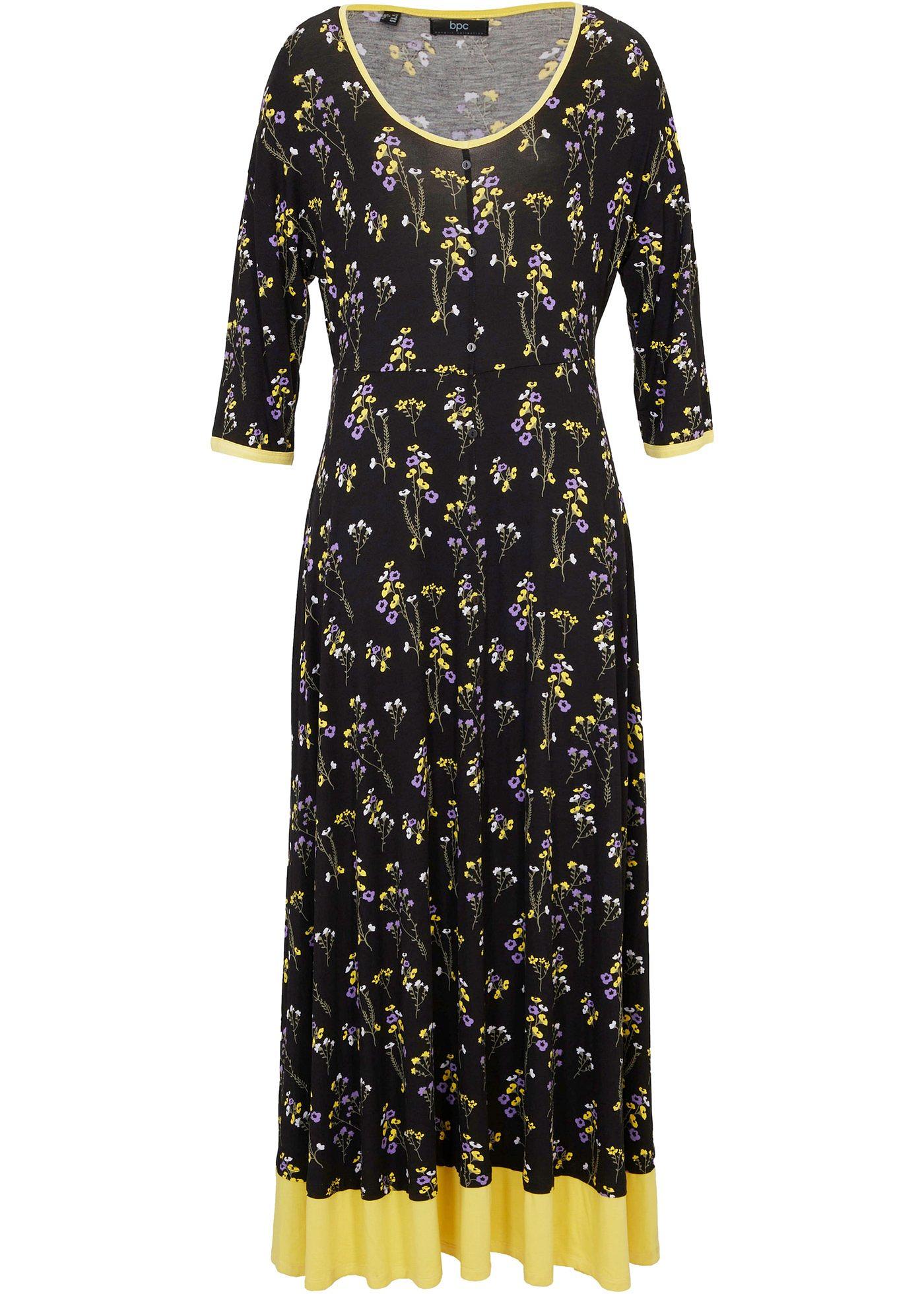 Robe longue à manches 3/4