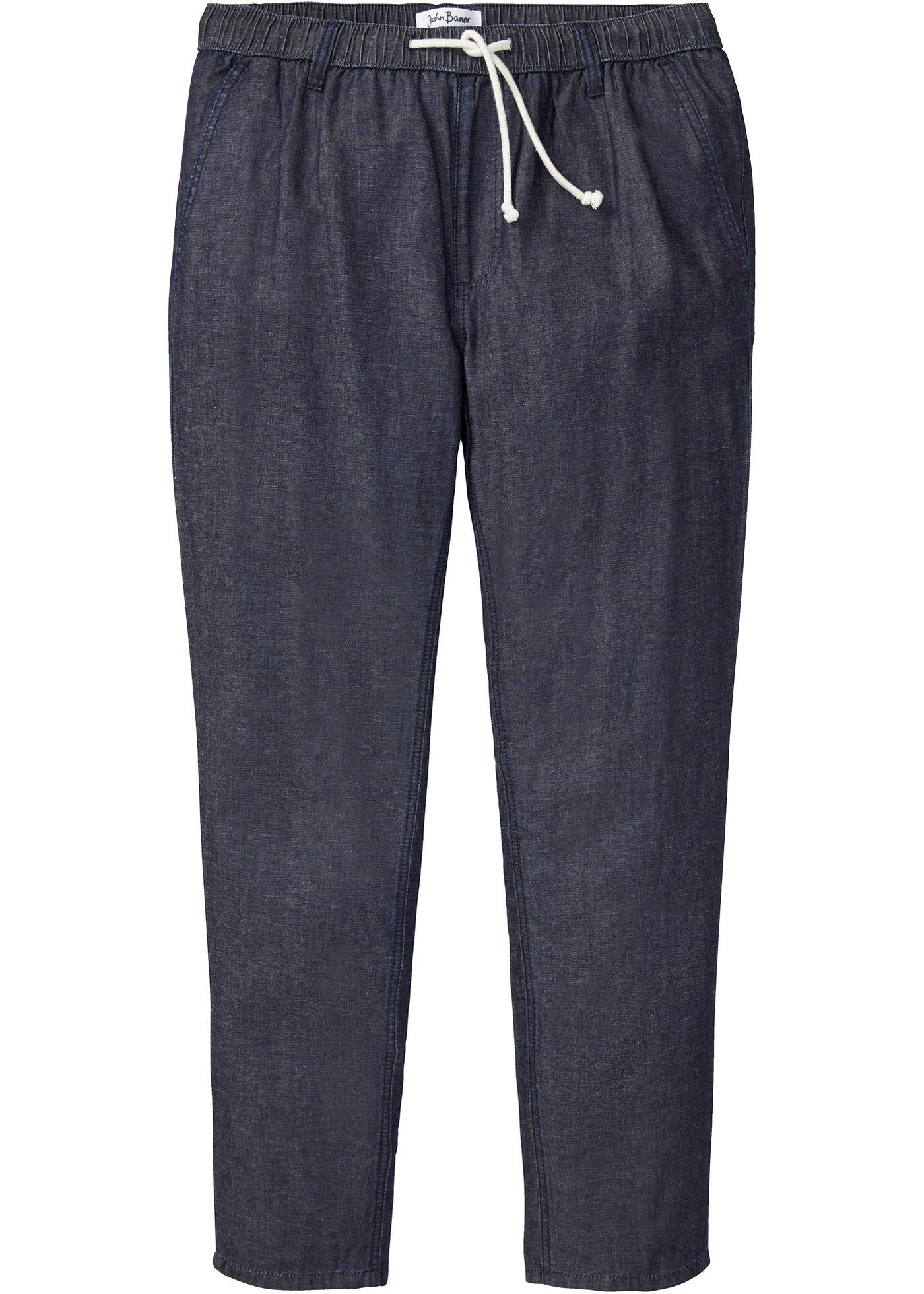 Image de Jean taille extensible Loose Fit avec TENCEL™ et lin, Tapered