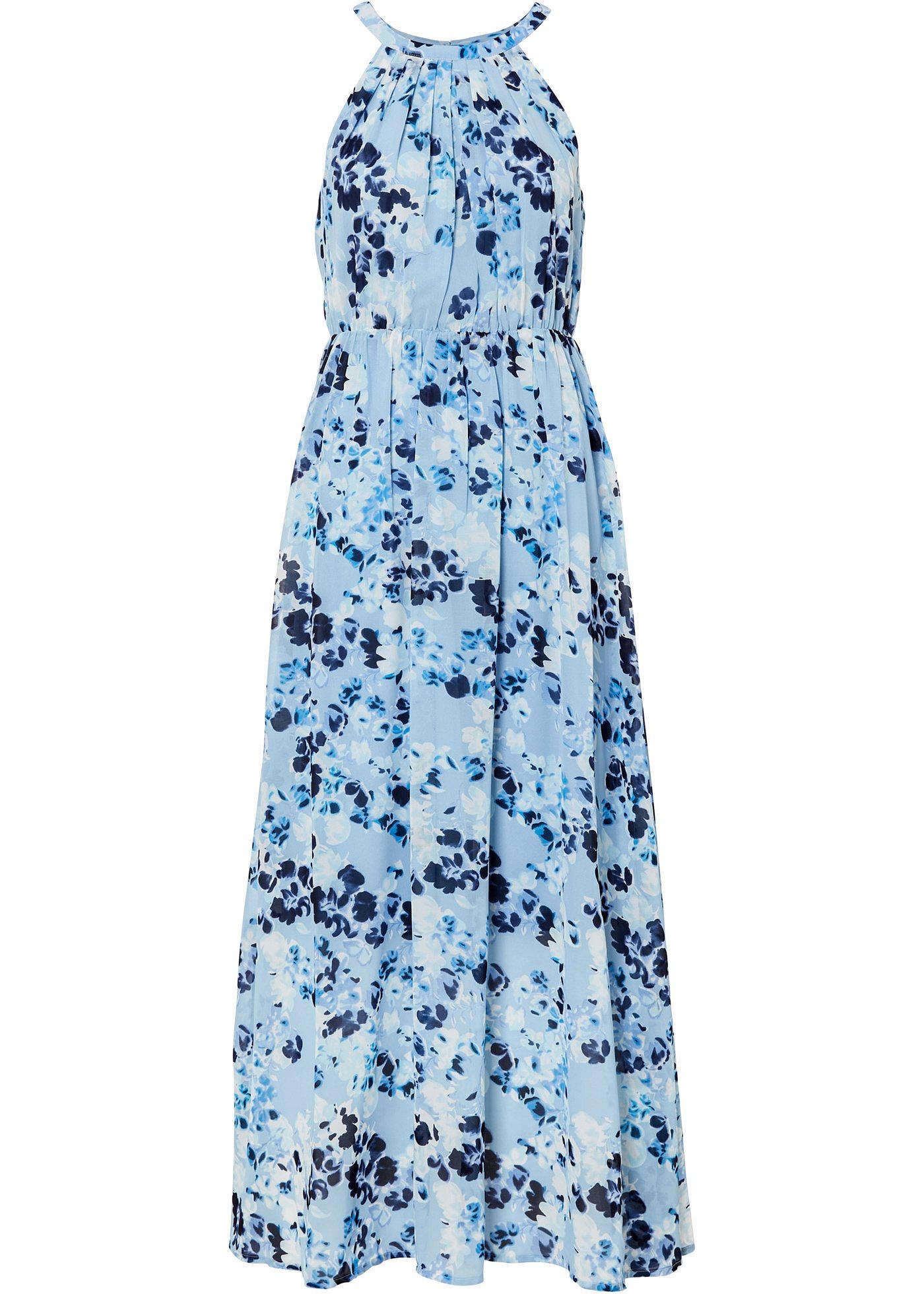 Robe longue imprimée en polyester recyclé