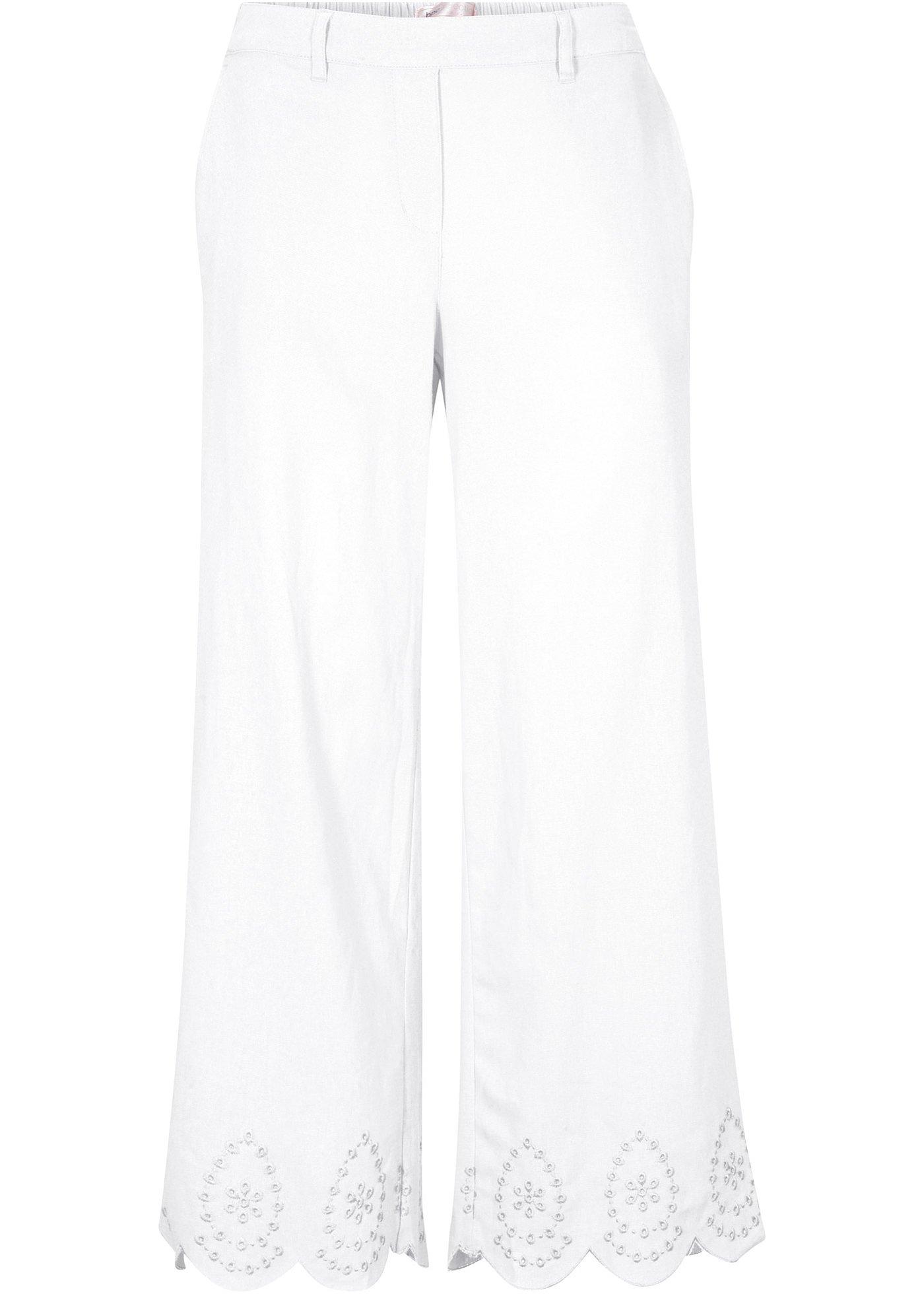 Pantalon Marlène 7/8 avec broderie ajourée