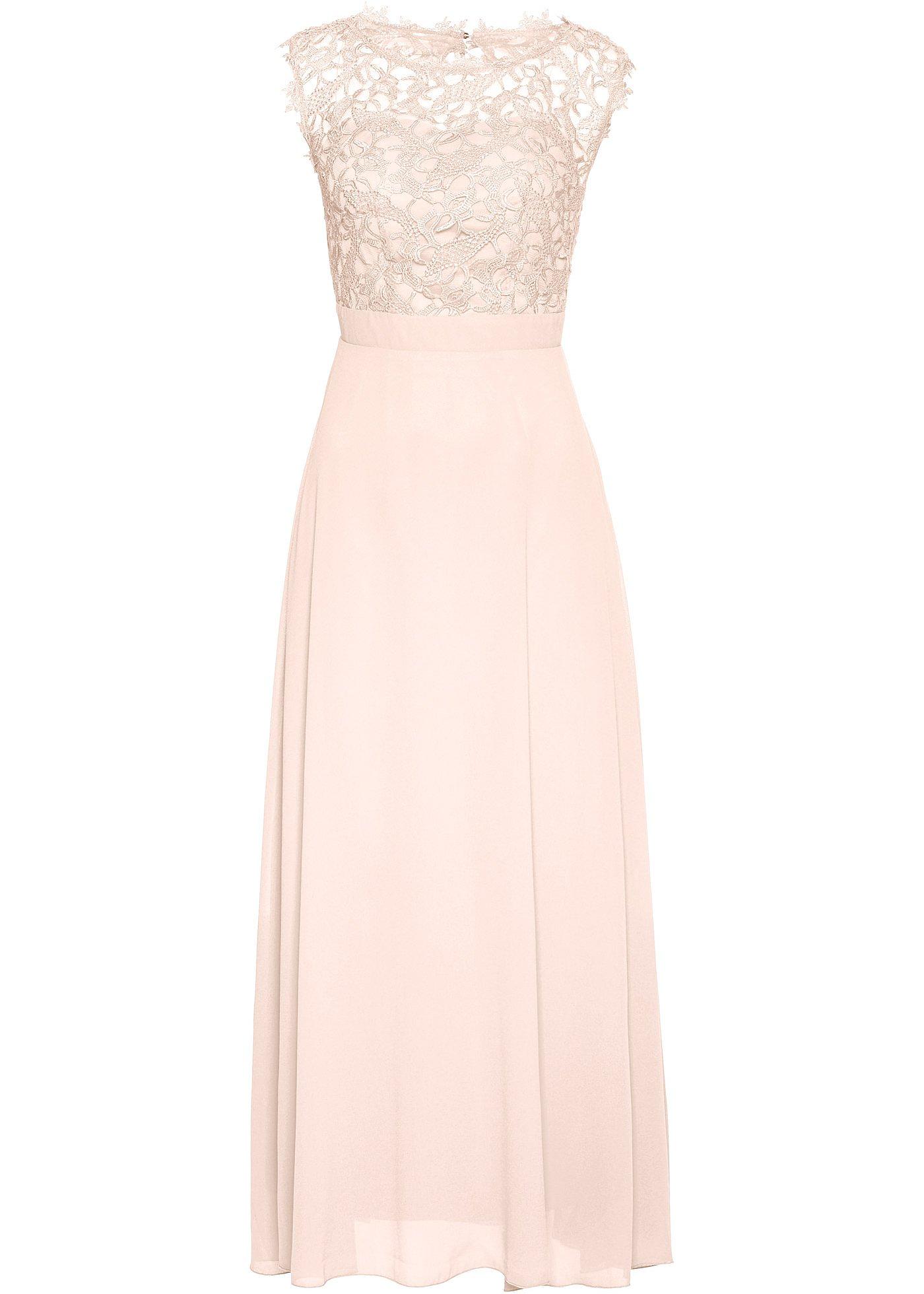 Robe longue de soirée à dentelle