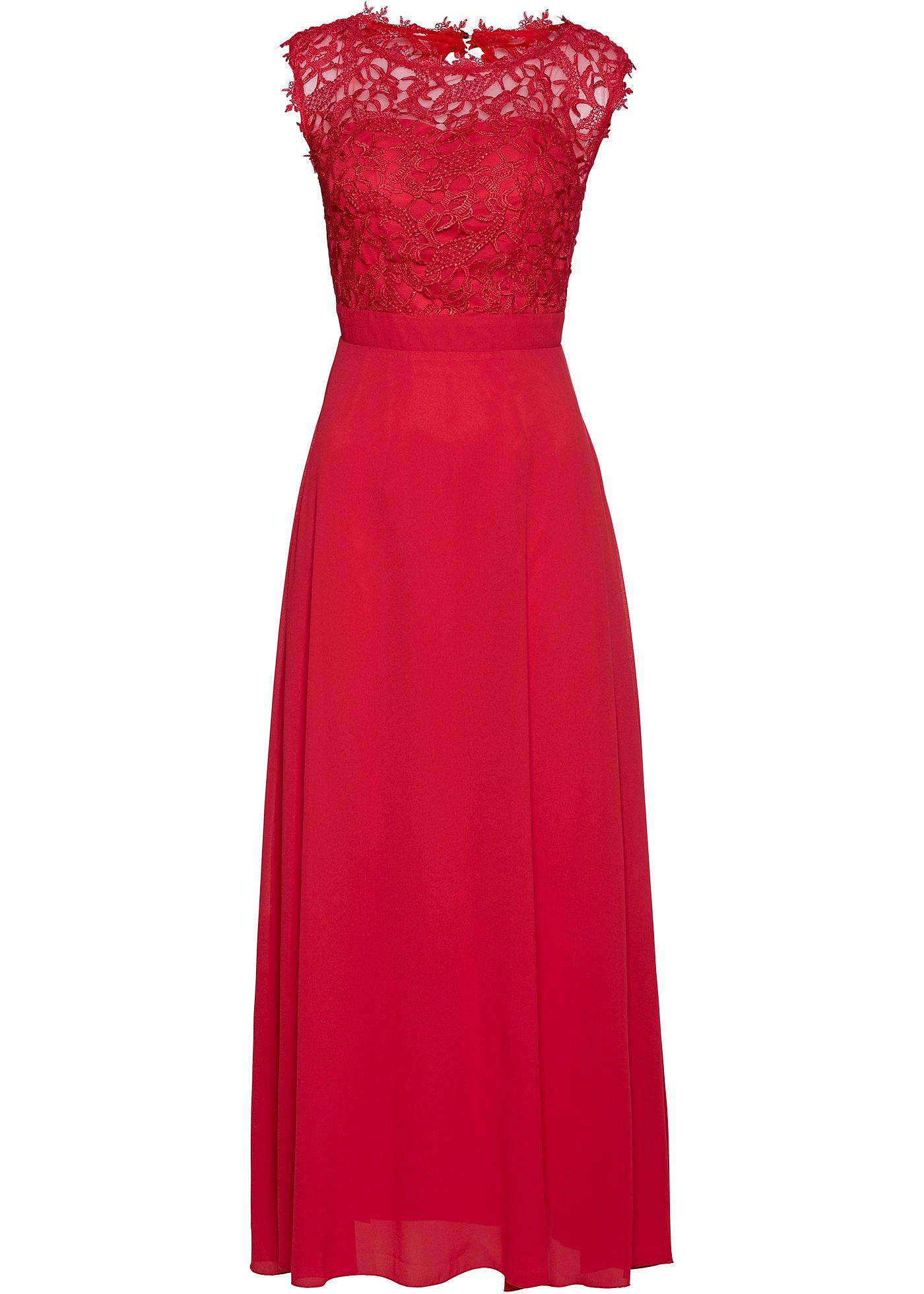 Robe longue de soirée à dentelle