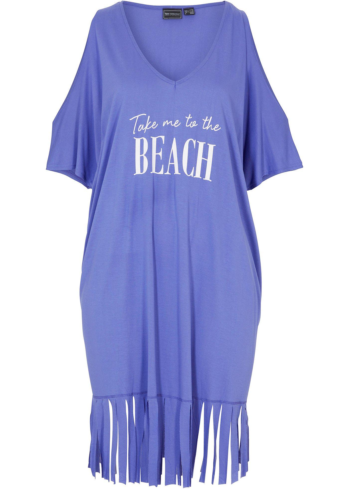 T-shirt de plage à franges et découpes