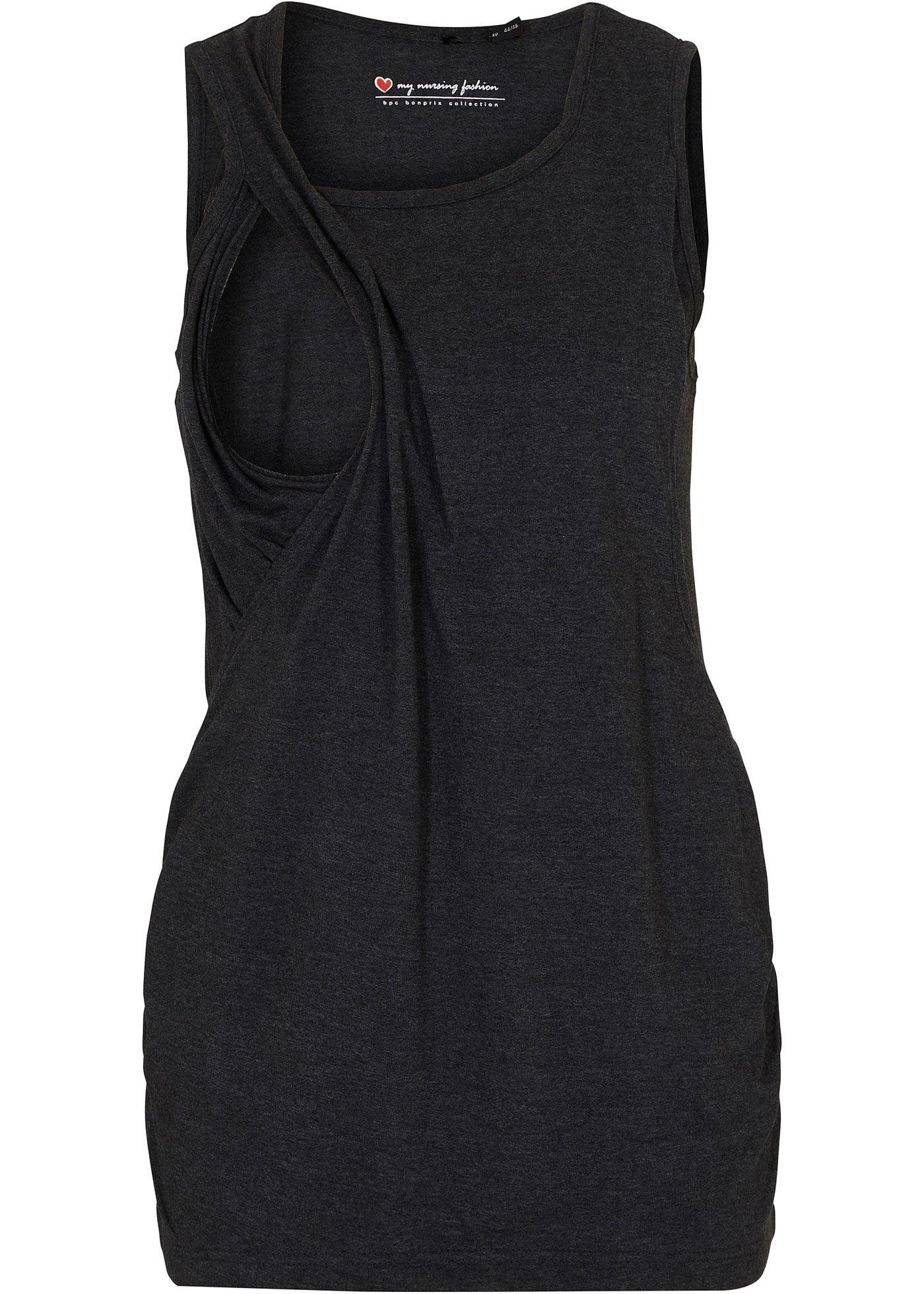 Top de grossesse avec fonction allaitement avec boutons