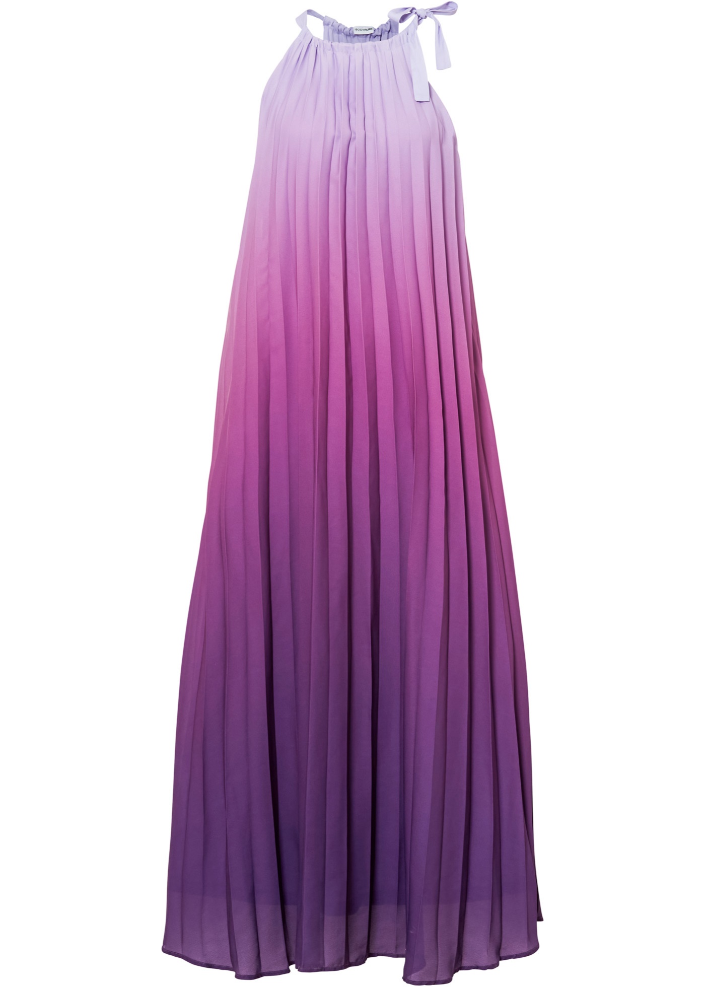 robe plissée avec dégradé de couleurs