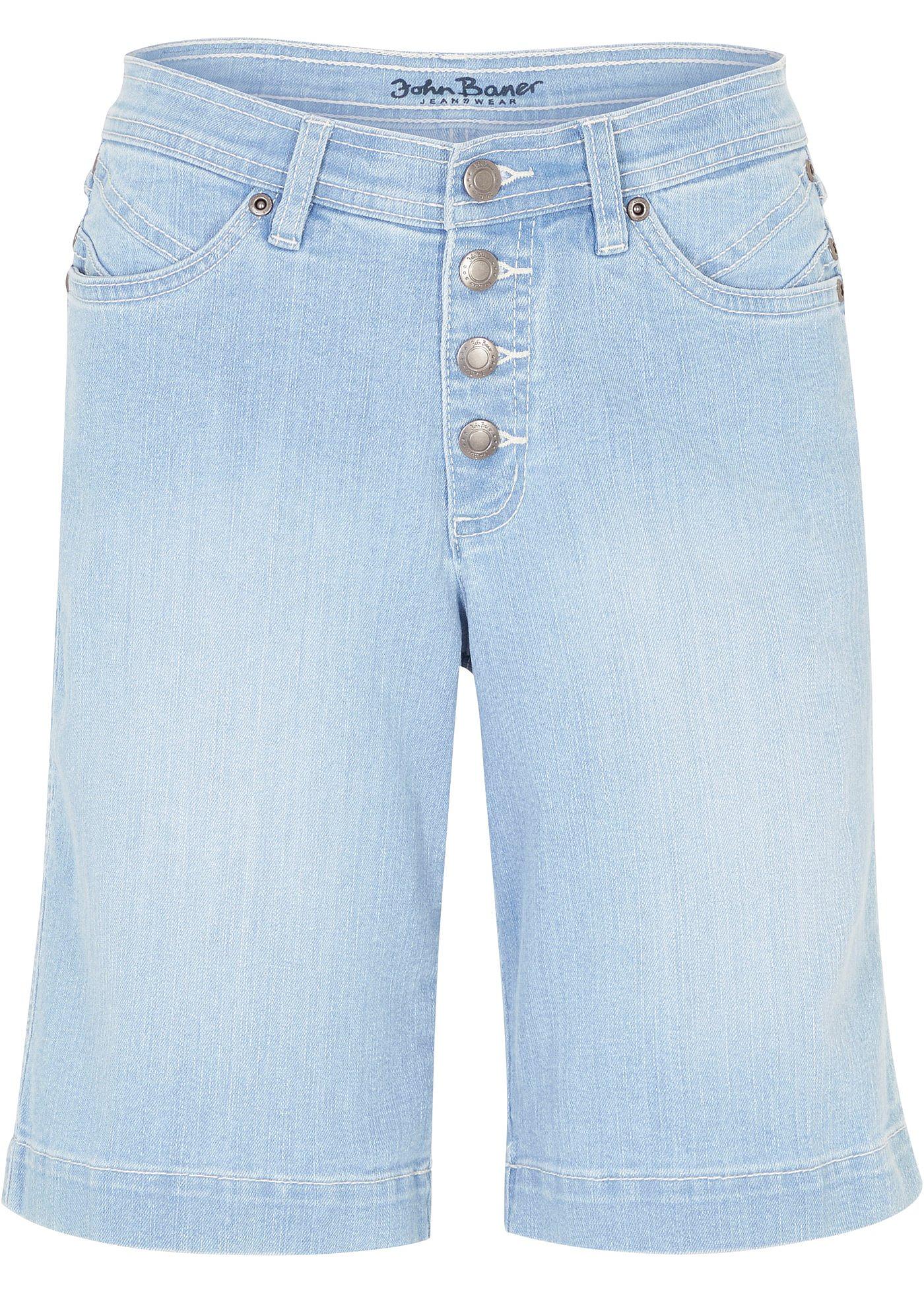 Bermuda en jean extensible