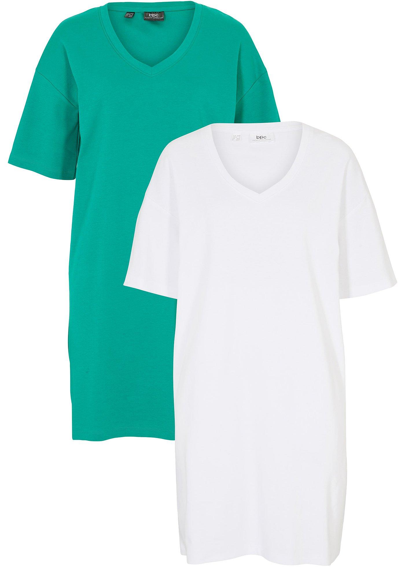 Image de Lot de 2 robes T-shirt avec décolleté en V, oversize
