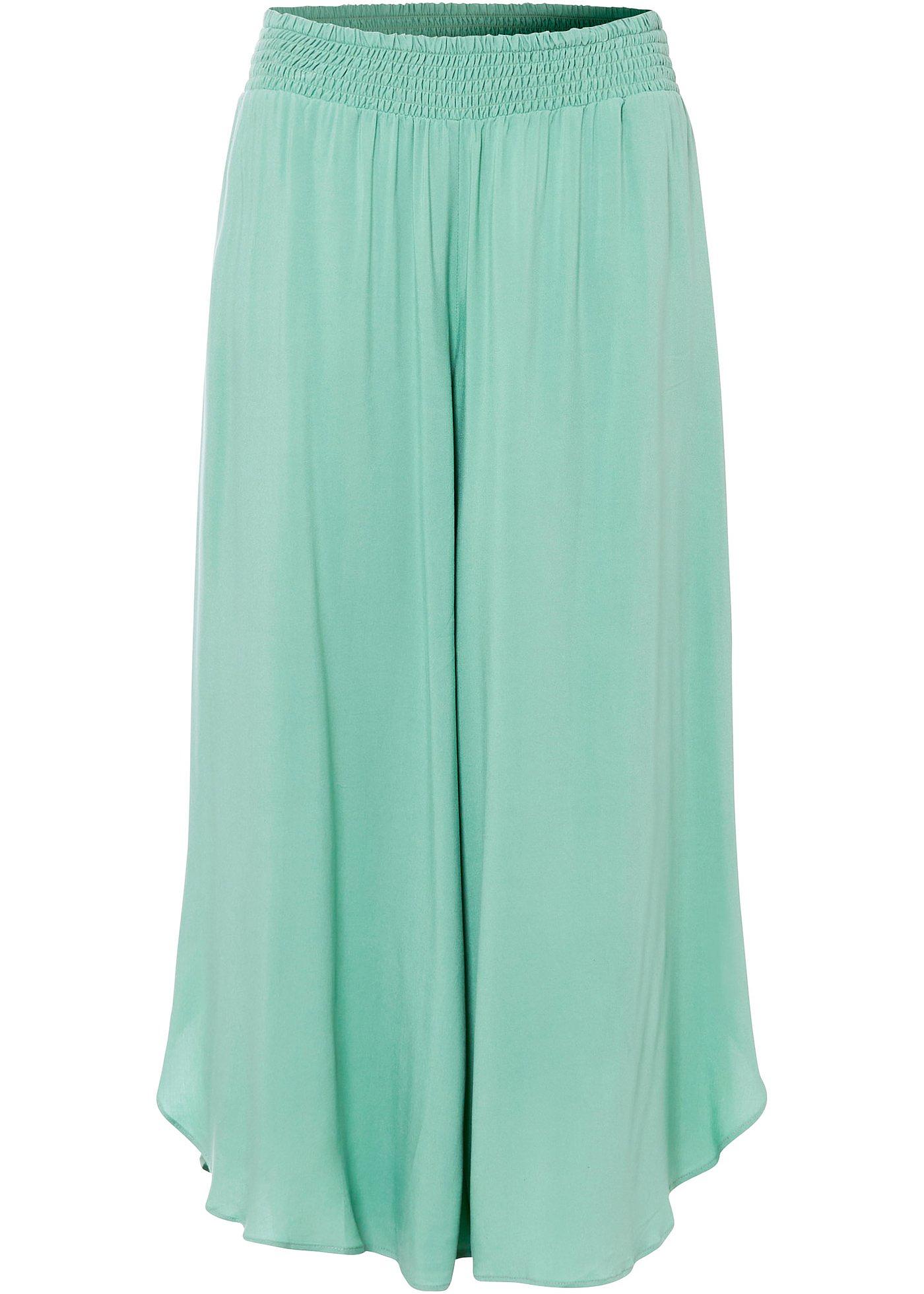 Jupe-culotte avec tour de taille confortable en viscose