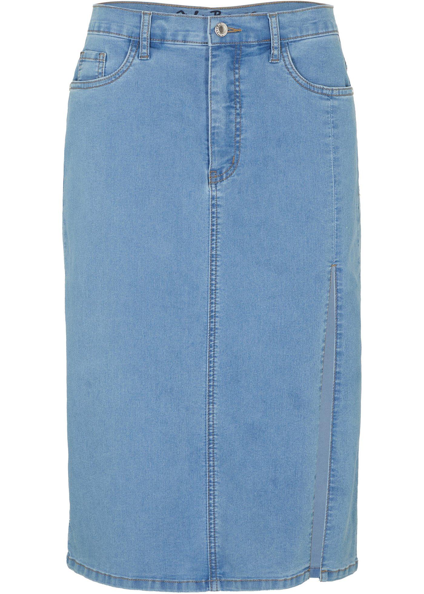 Jupe en jean extensible avec fente