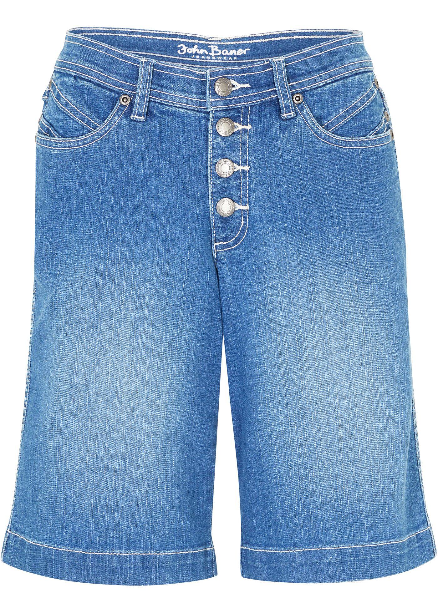 Bermuda en jean extensible