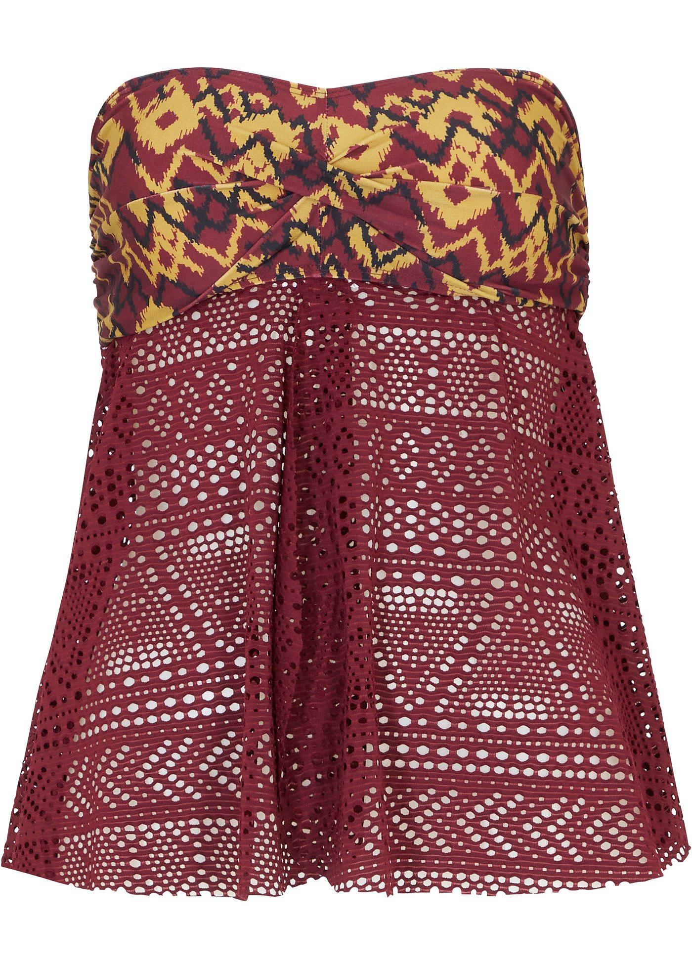 Haut de tankini bandeau avec polyamide recyclé