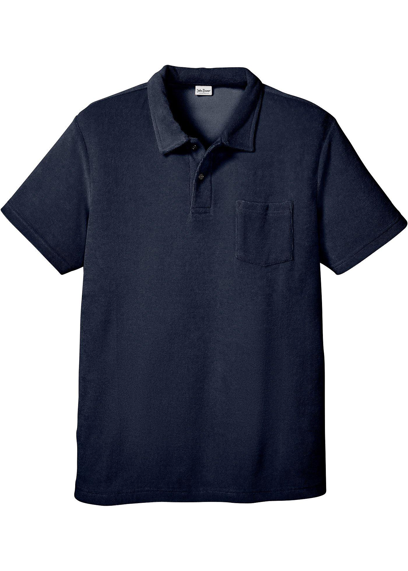 Polo en tissu éponge doux, manches courtes