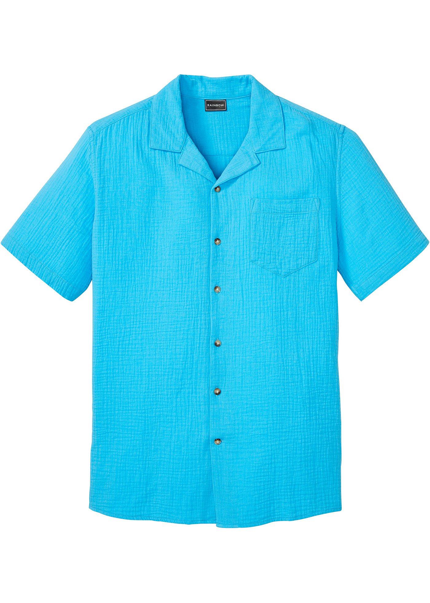 Chemise manches courtes en mousseline