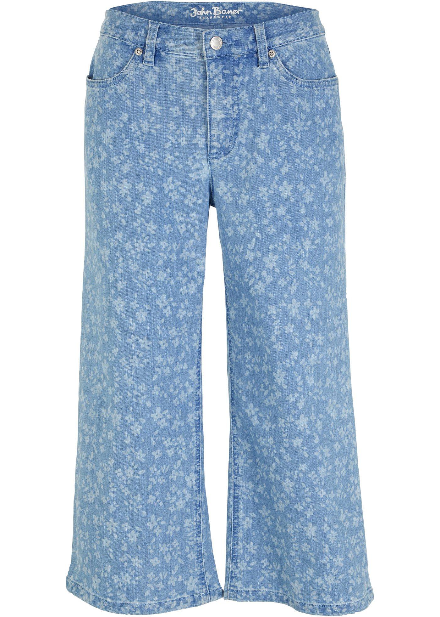 Image de Jupe-culotte imprimée en jean