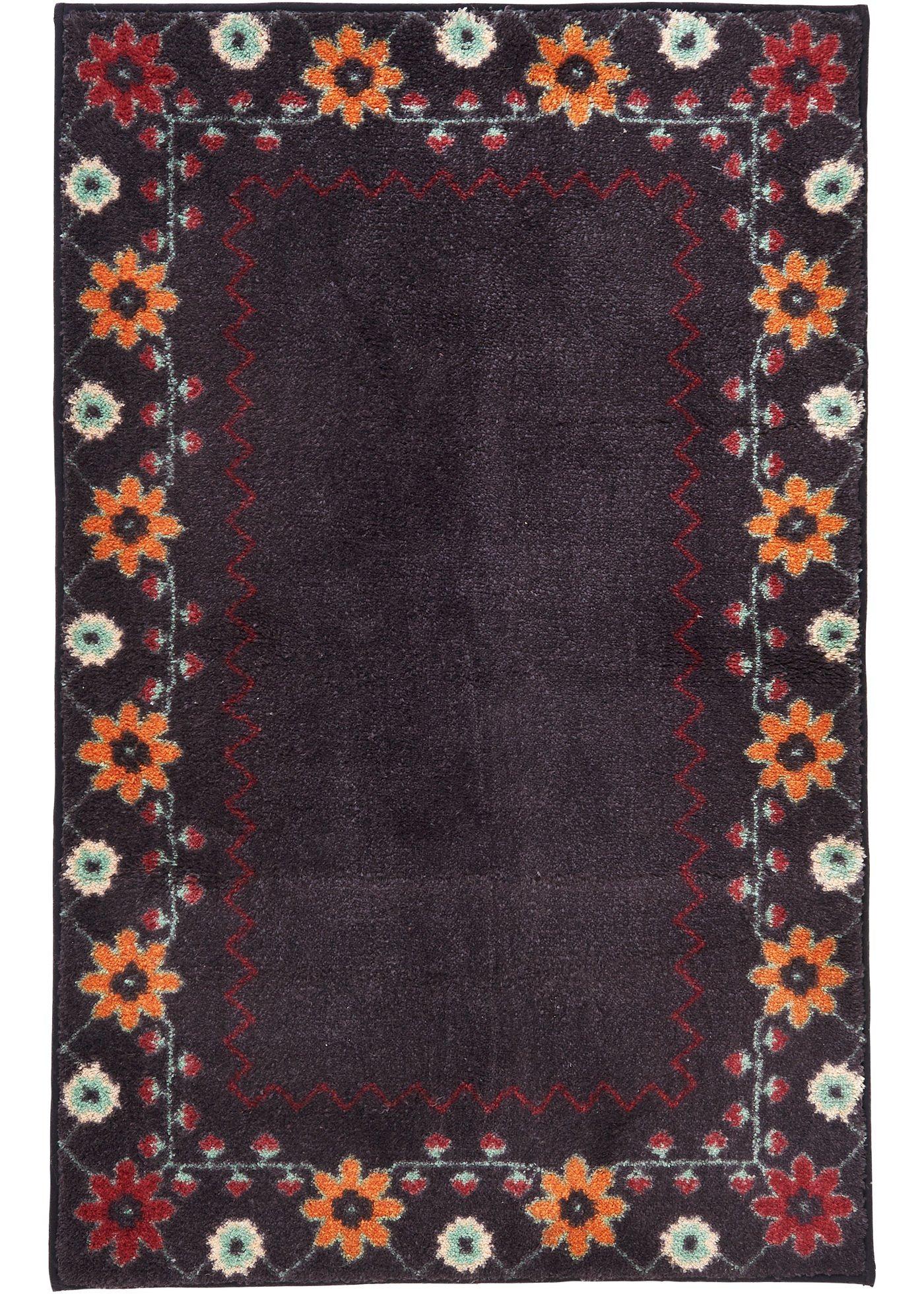 Tapis de salle de bain avec motif floral