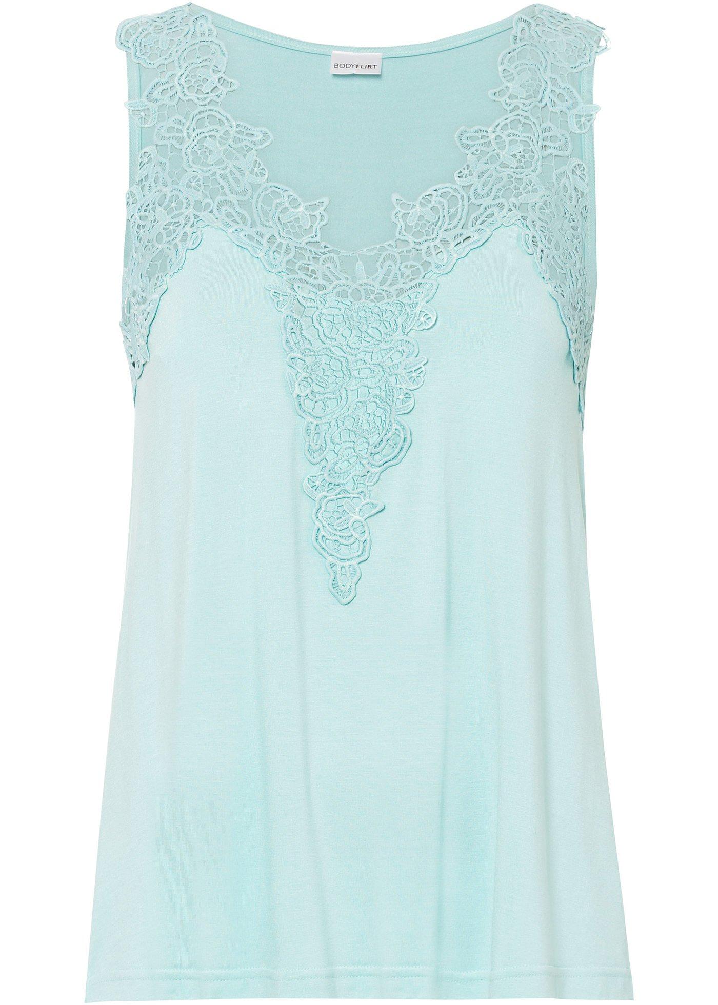 Top à dentelle en viscose