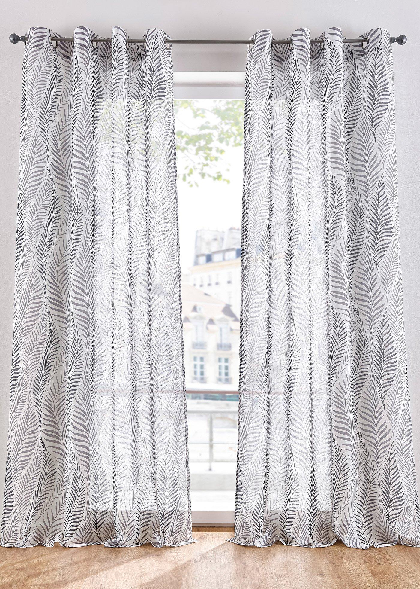 Voilage avec imprimé graphique (1 pce.)