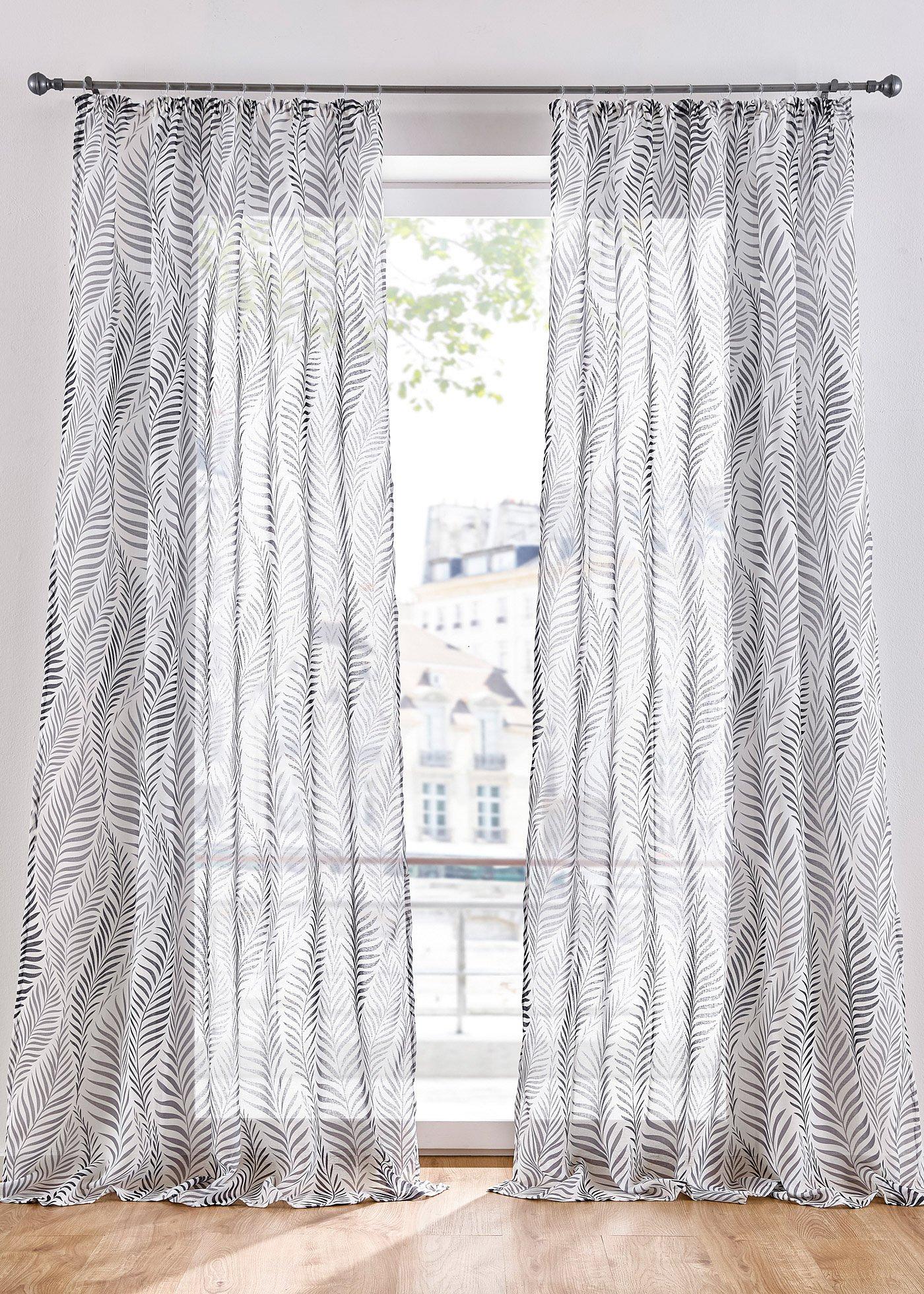 Voilage avec imprimé graphique (1 pce.)