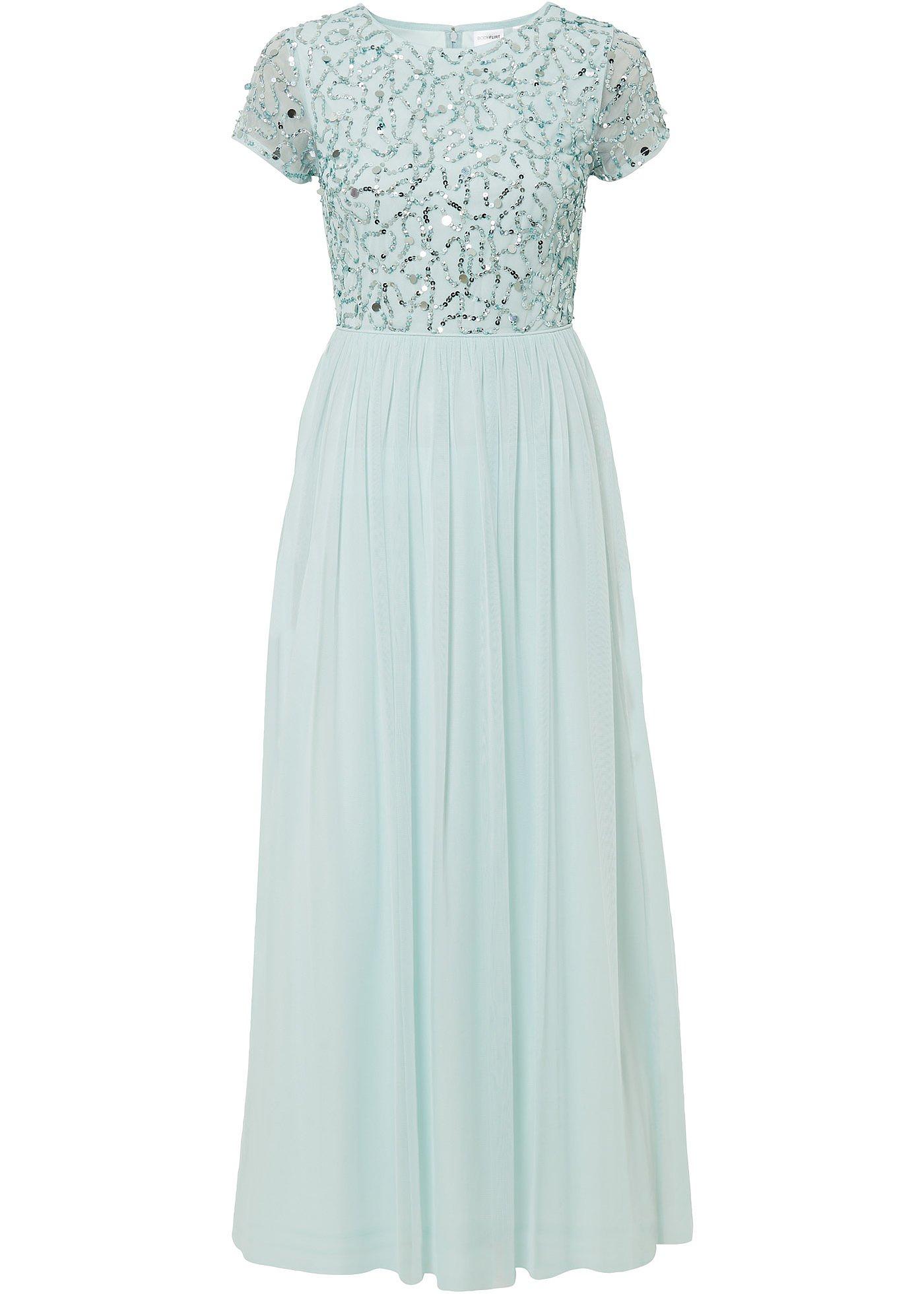 Robe longue avec paillettes appliquées