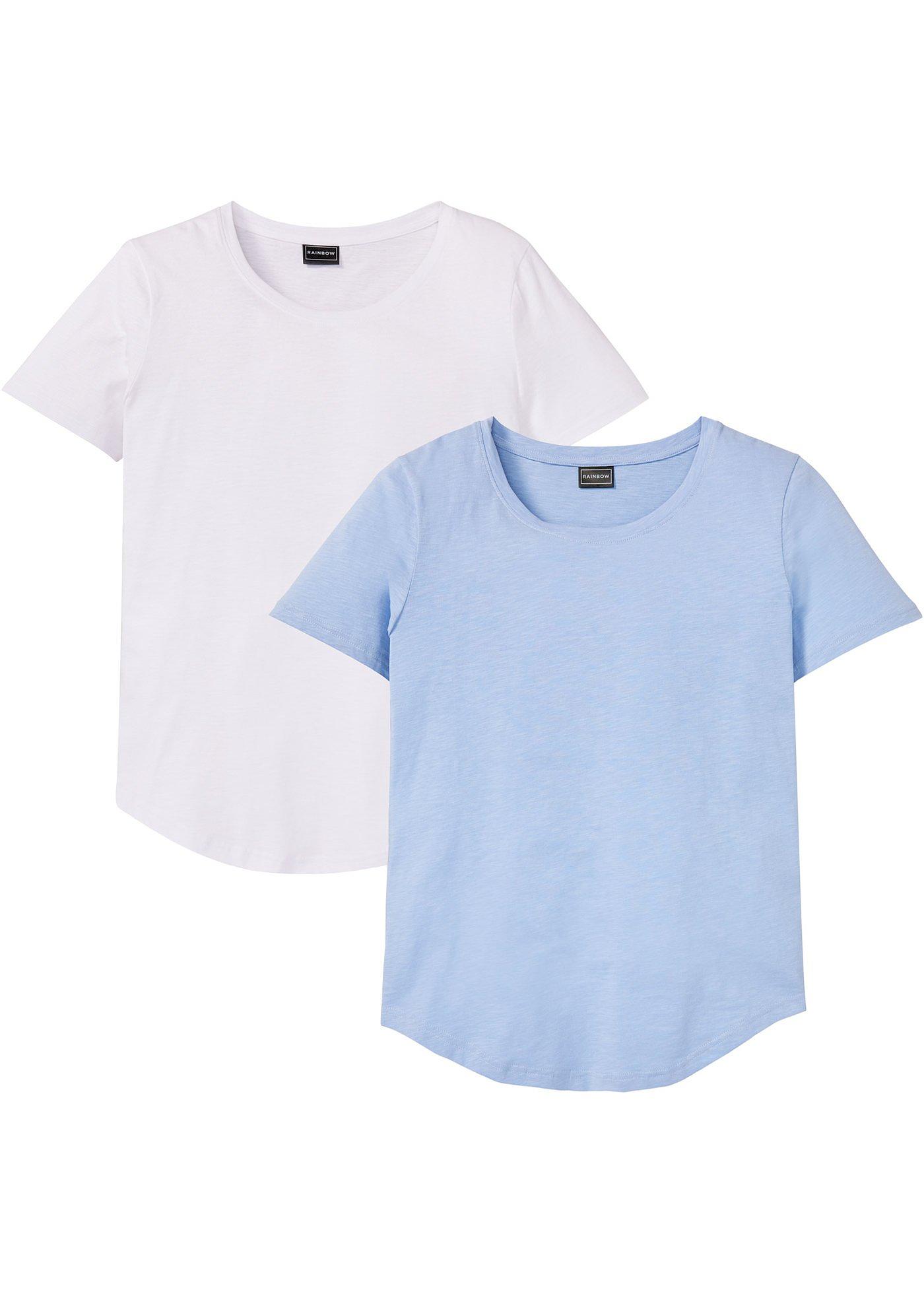 Lot de 2 T-shirts en fil flammé, Slim Fit