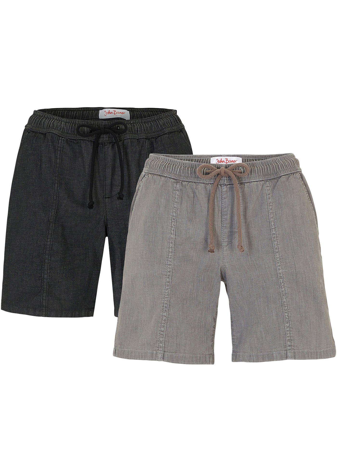 Image de Lot de 2 shorts en jean extensible