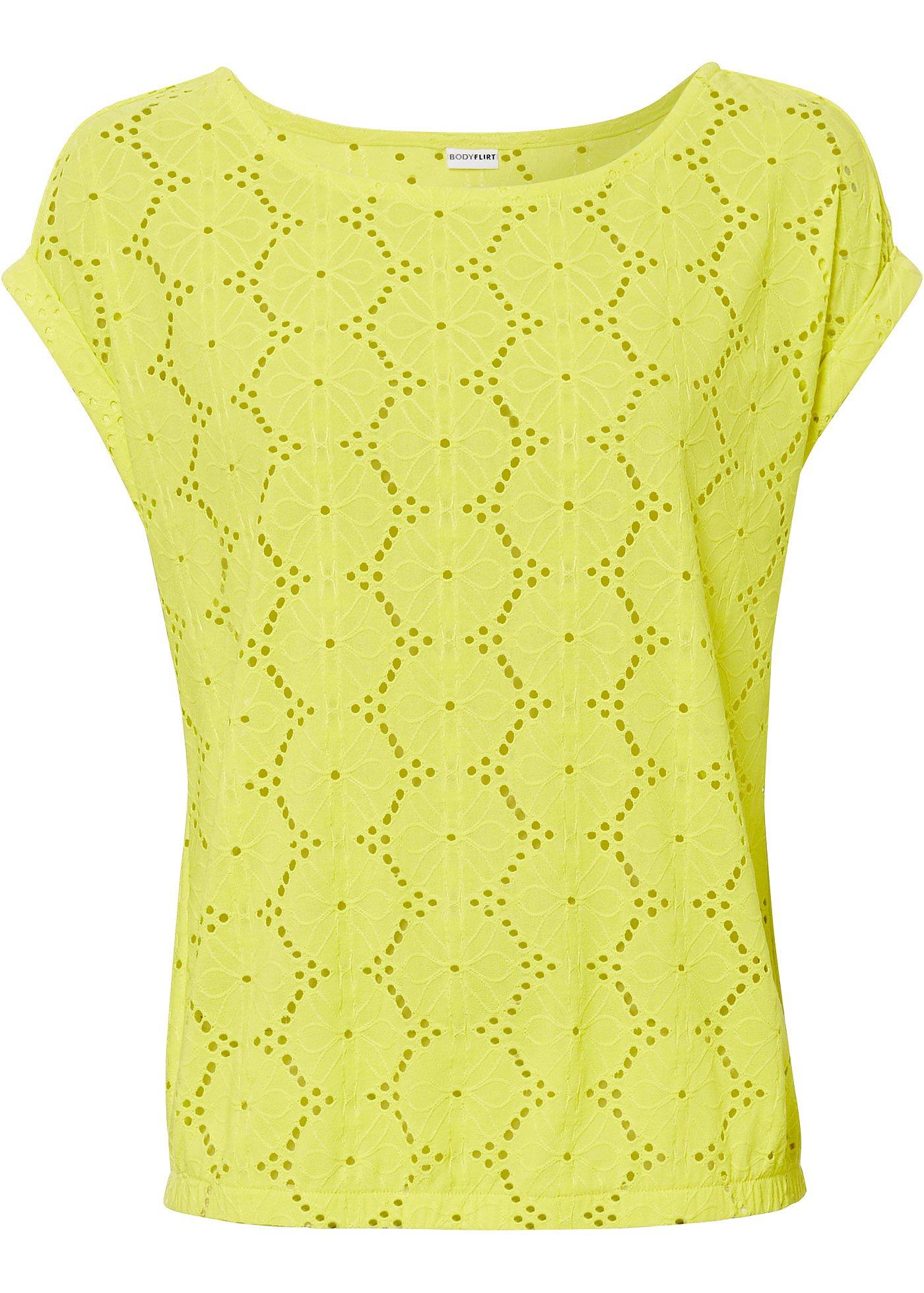 T-shirt à broderie ajourée