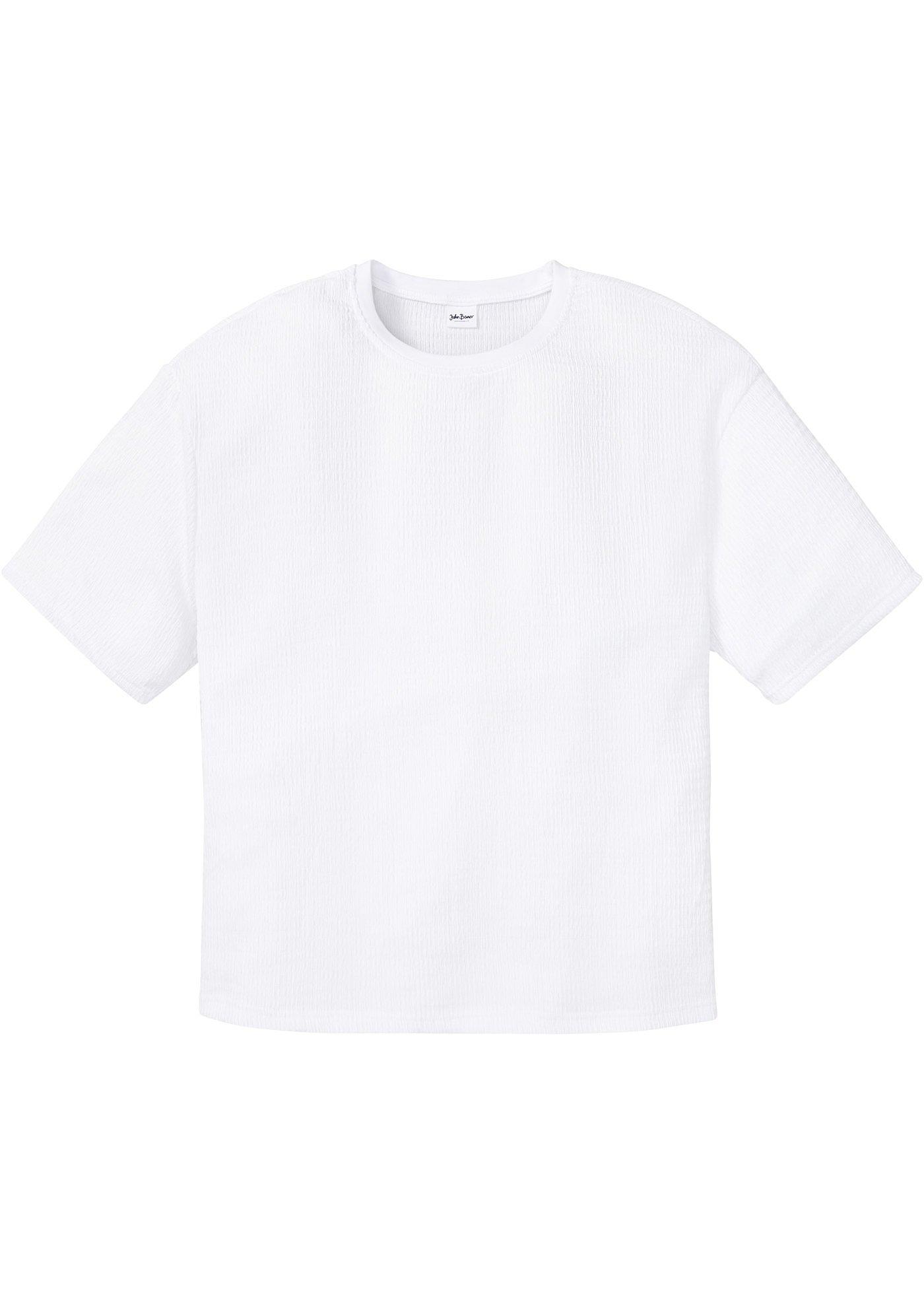 T-shirt en tissu structuré, Loose Fit