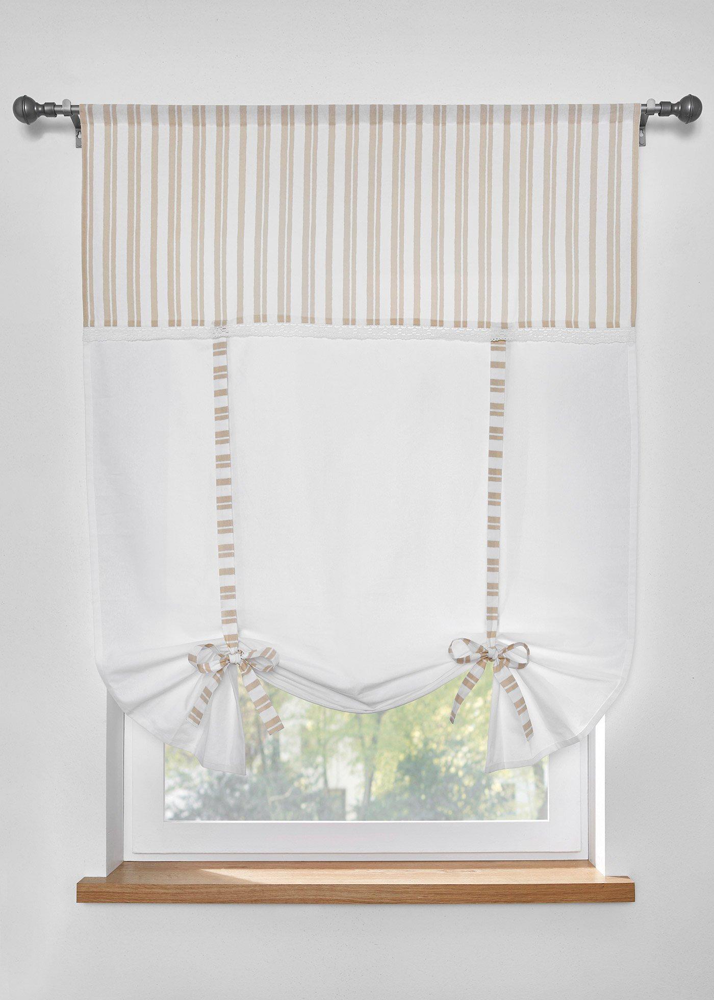 Store à nouer à rayures