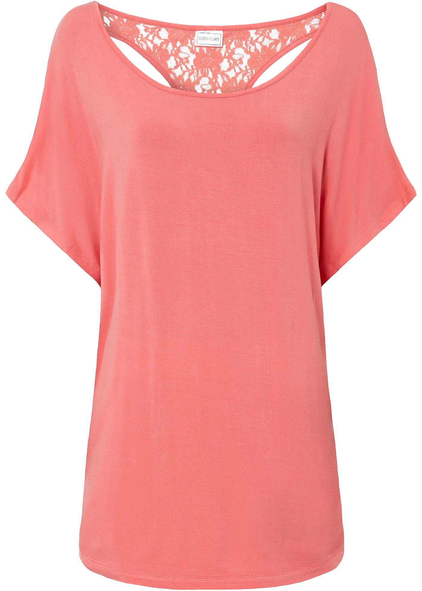 T-shirt manches chauve-souris à dentelle