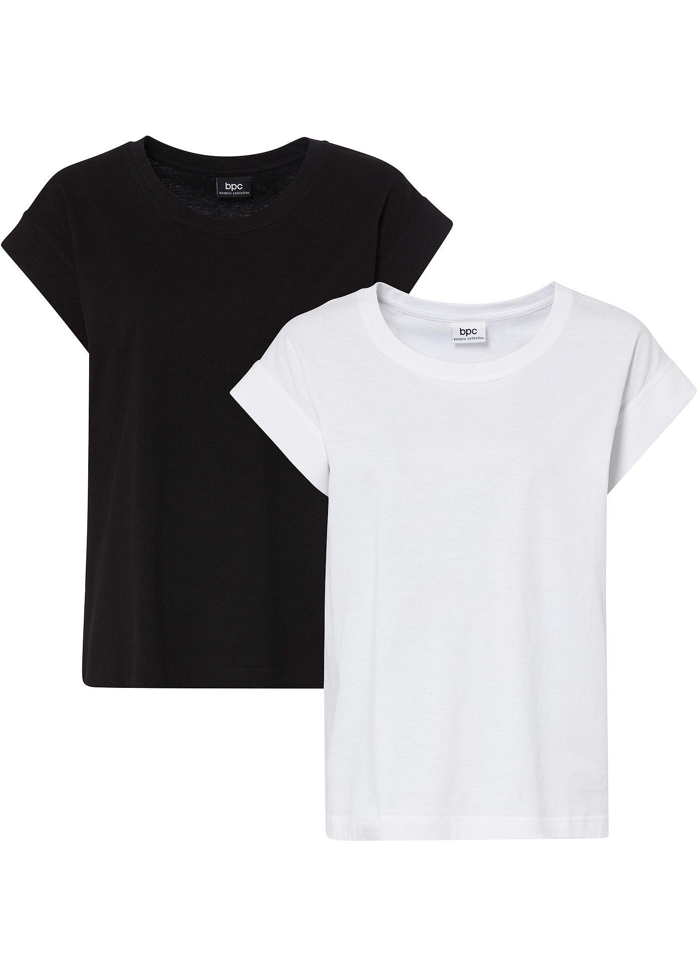 Image de Lot de 2 T-shirts coton avec épaules descendues
