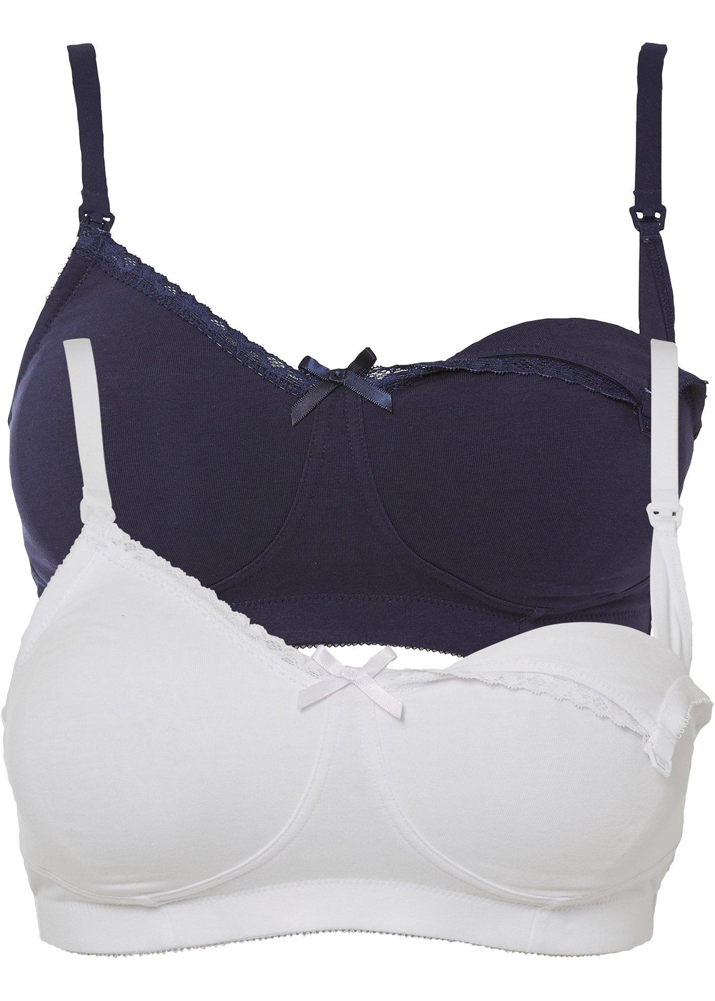 Lot de 2 soutiens-gorge d'allaitement sans armatures avec coton