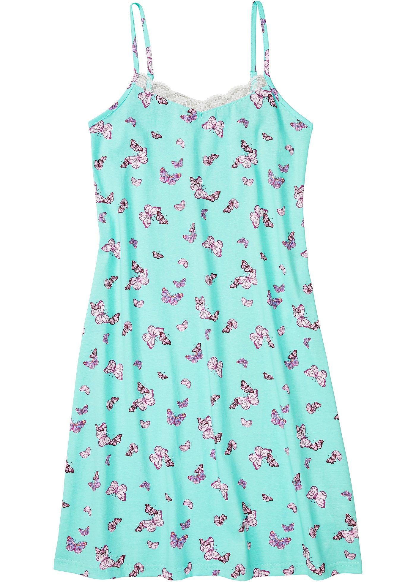 Chemise de nuit à bretelles spaghetti avec dentelle