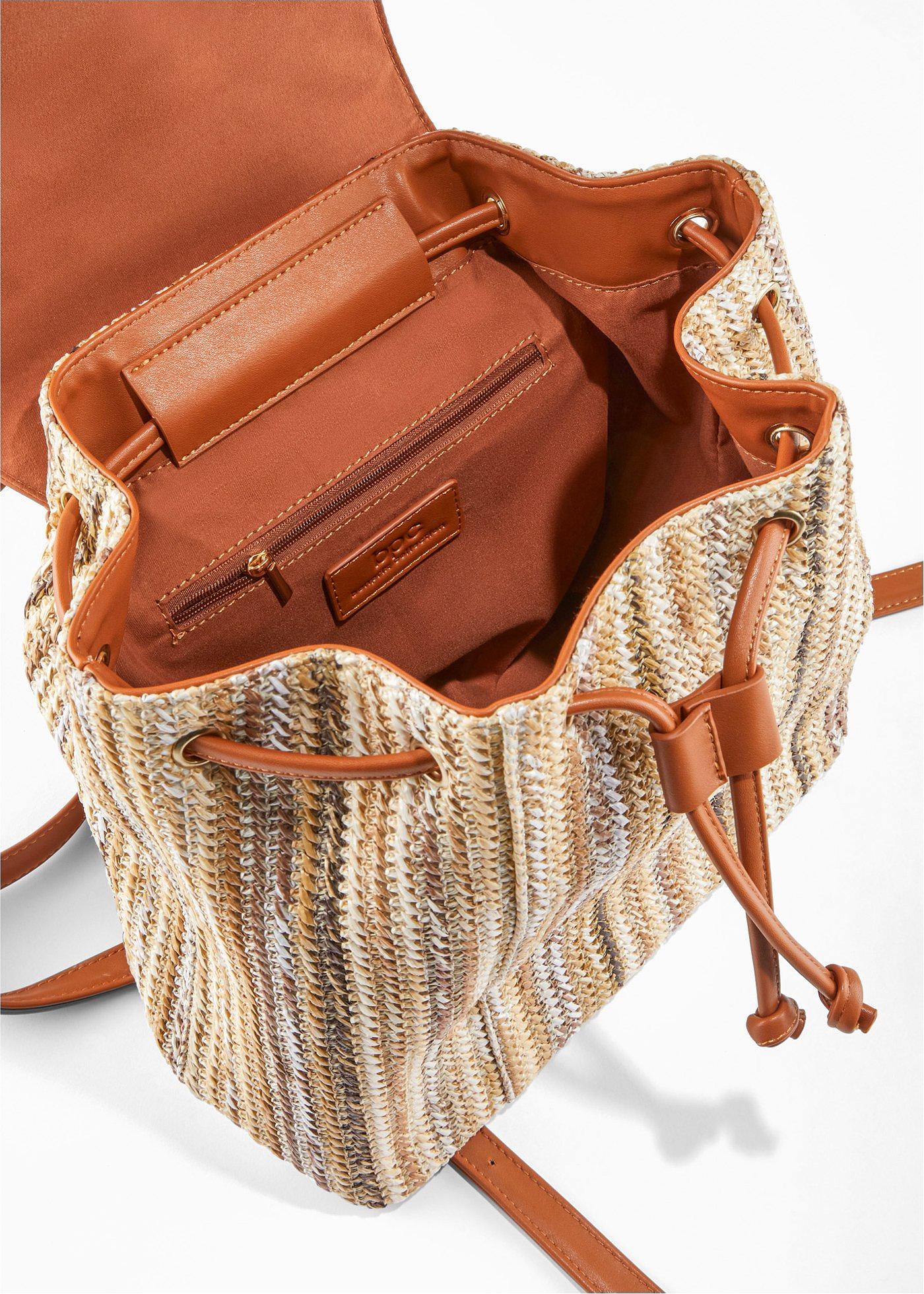 Sac à dos aspect paille