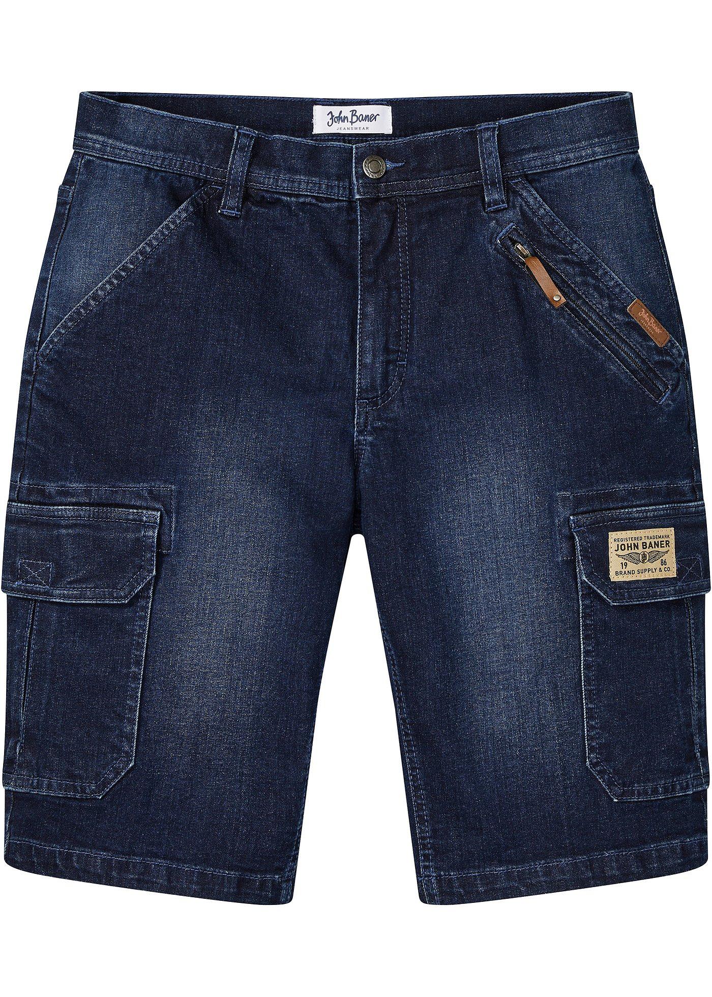 Bermuda en jean extensible, Regular Fit