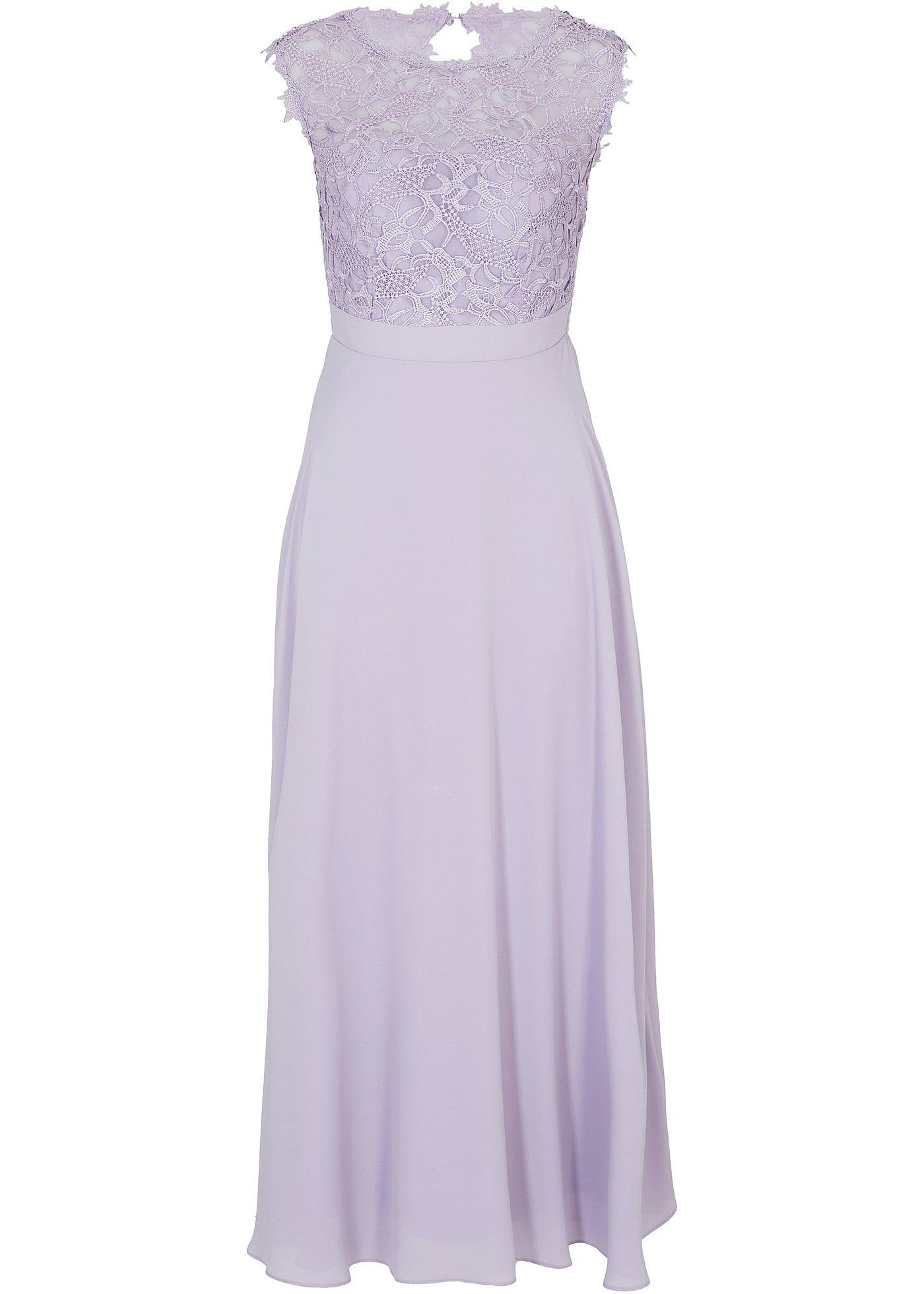 Robe longue de soirée à dentelle