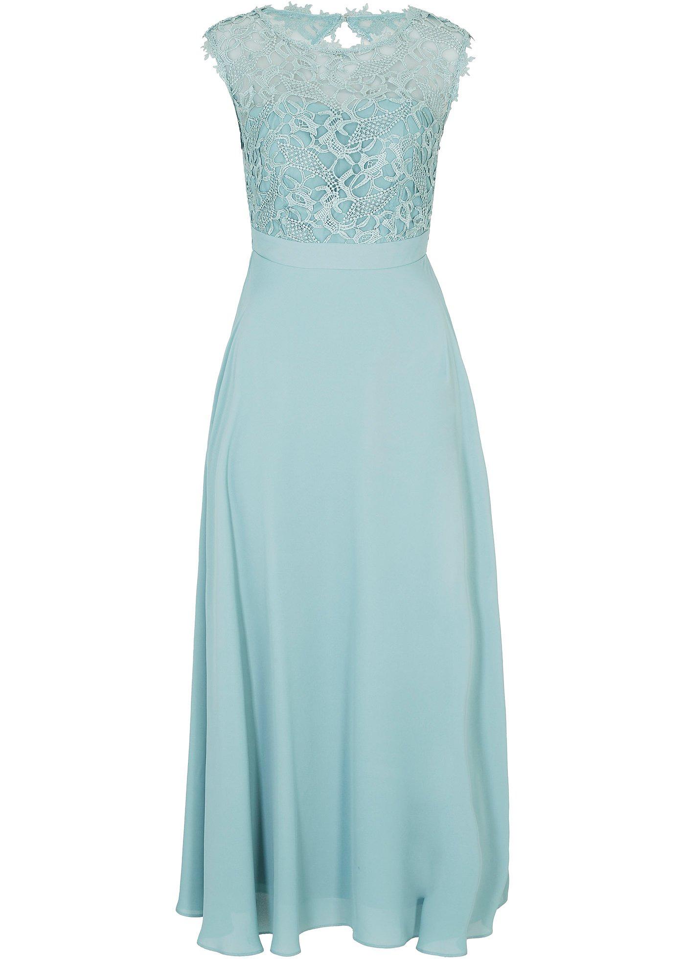 Robe longue de soirée à dentelle