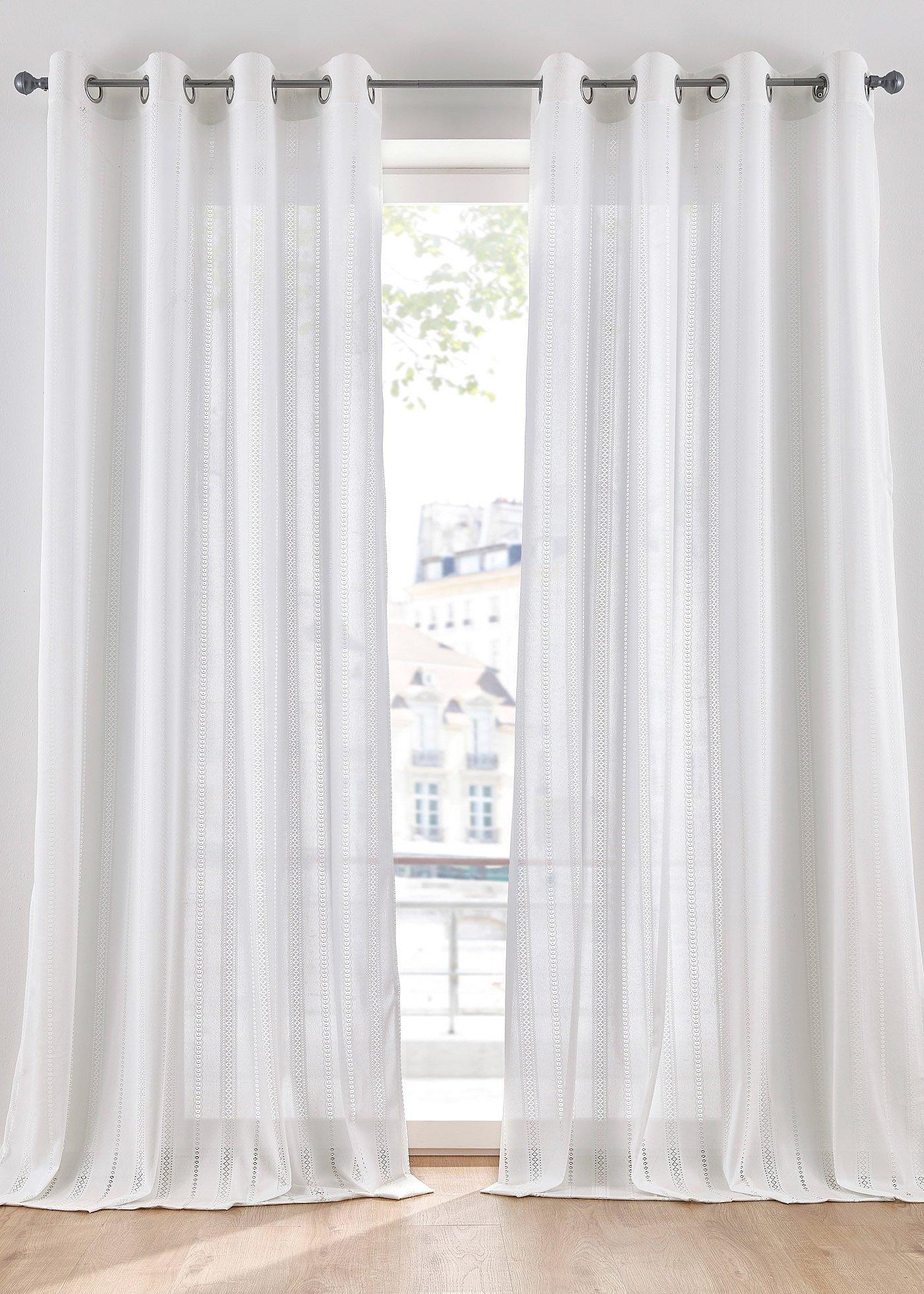 Voilage avec motif jacquard (1 pce.)